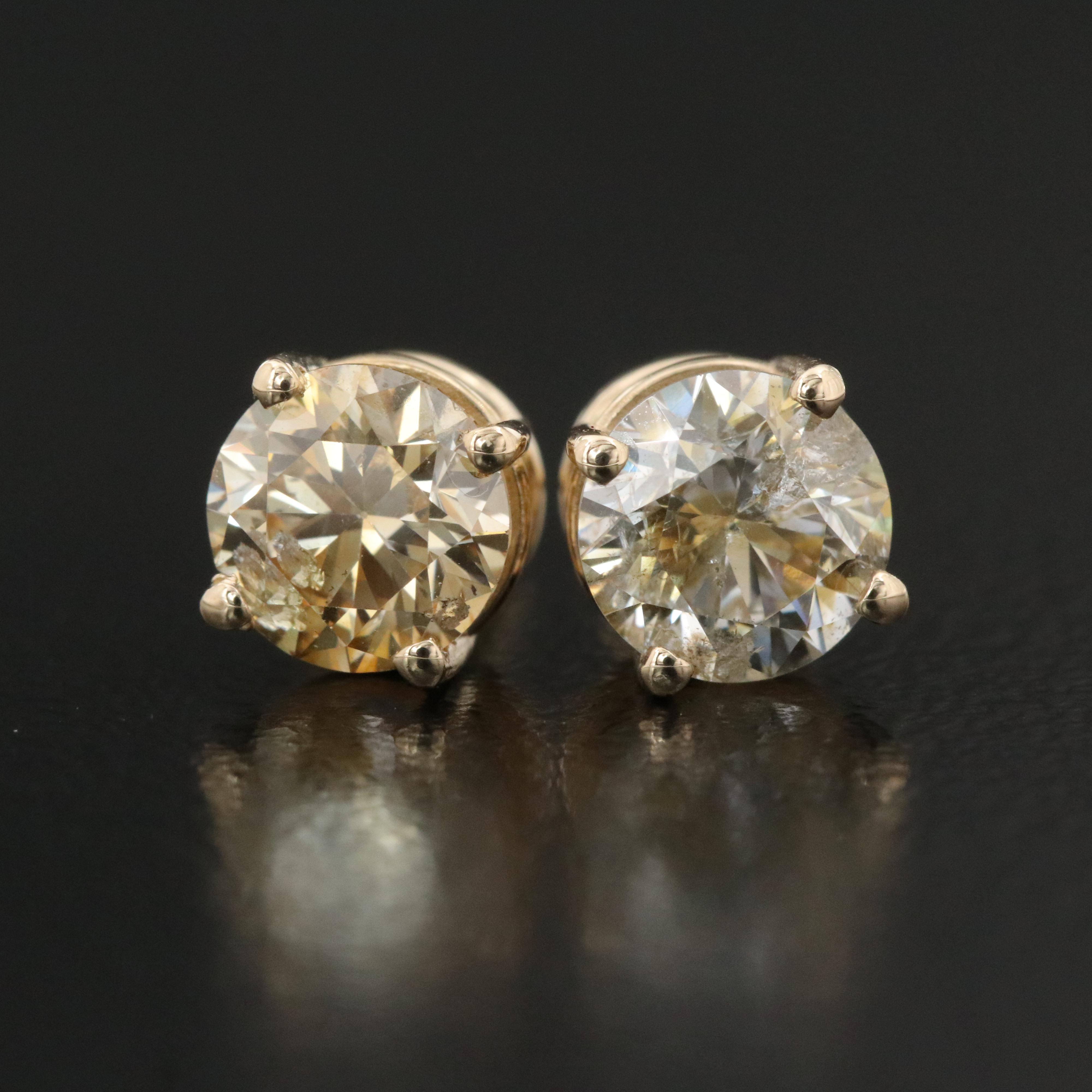 14K 1.43 CTW Diamond Stud Earrings