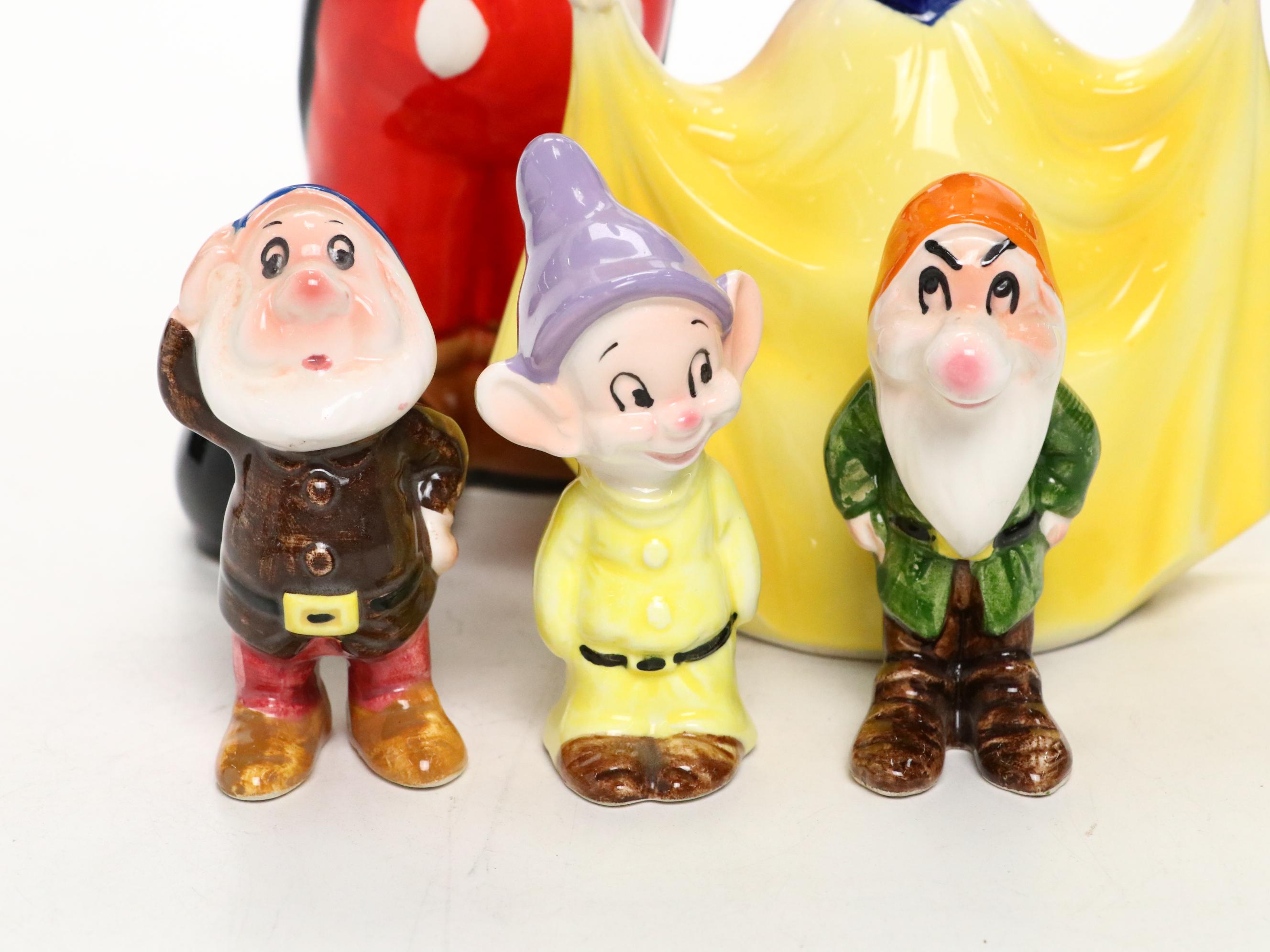 Mickey Mouse and Snow White and the Seven Dwarfs Japanese Porcelain Figurines