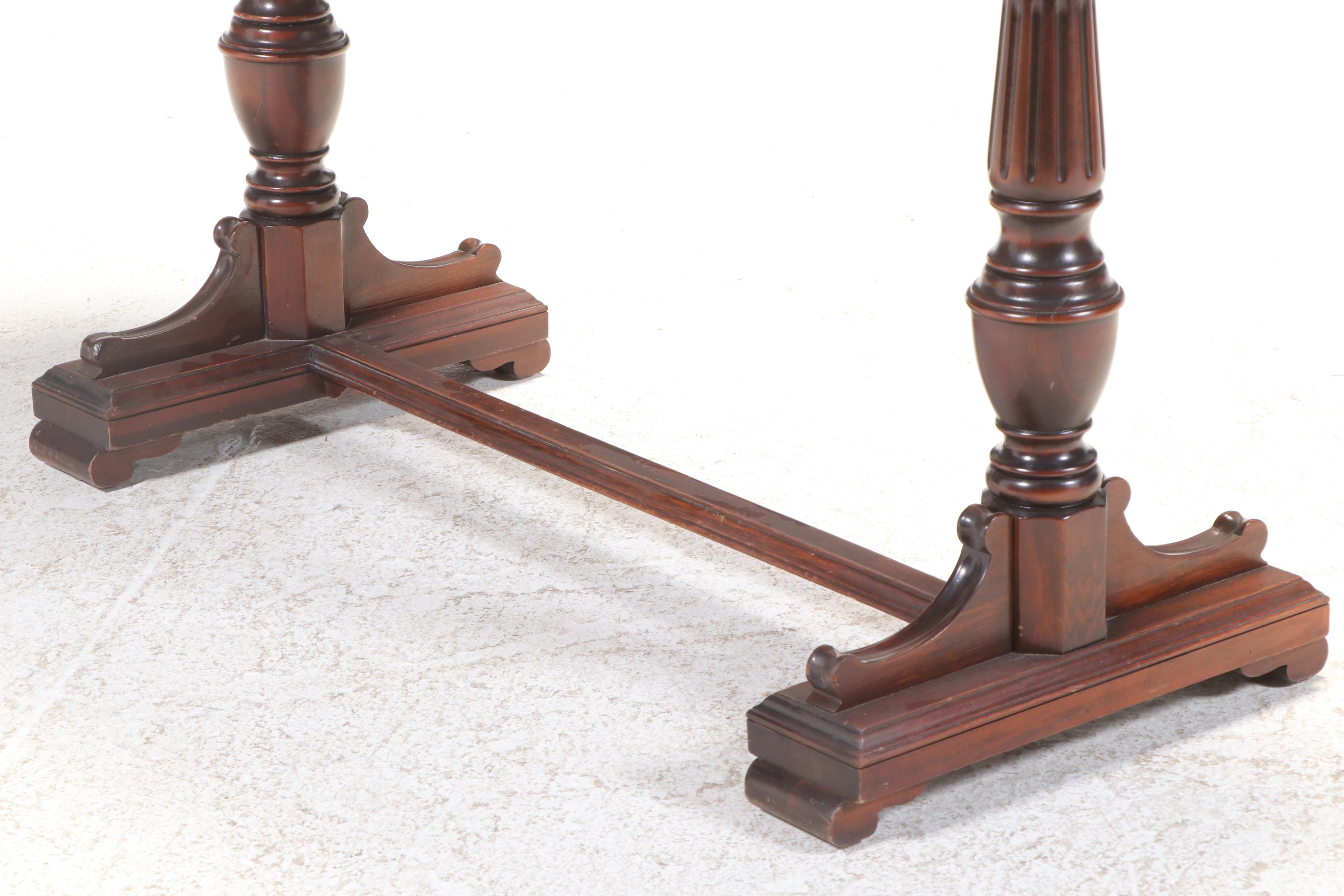 Classical Style Mahogany Library Table, Early 20th Century