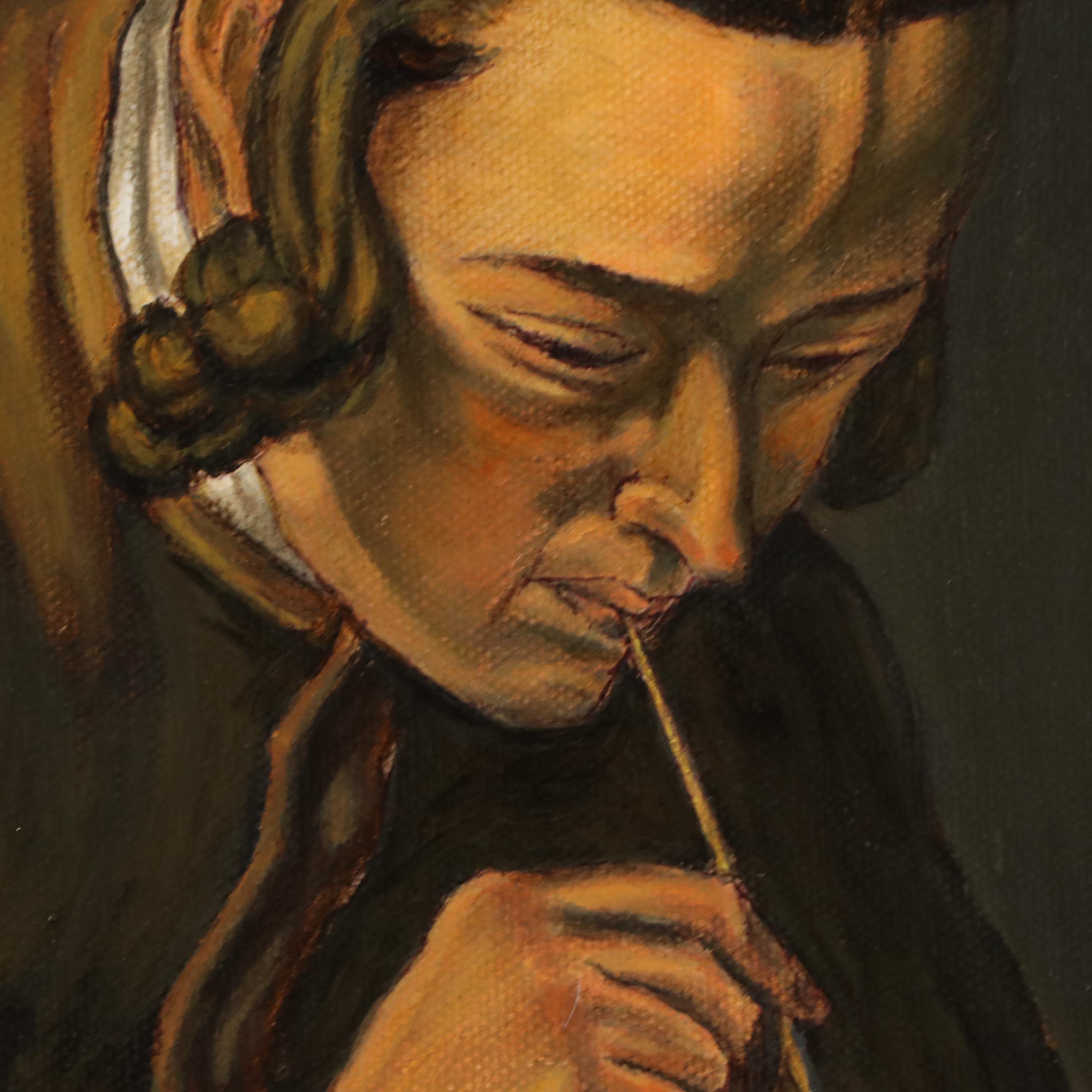 Oil Painting After Jean Siméon Chardin "Soap Bubbles"