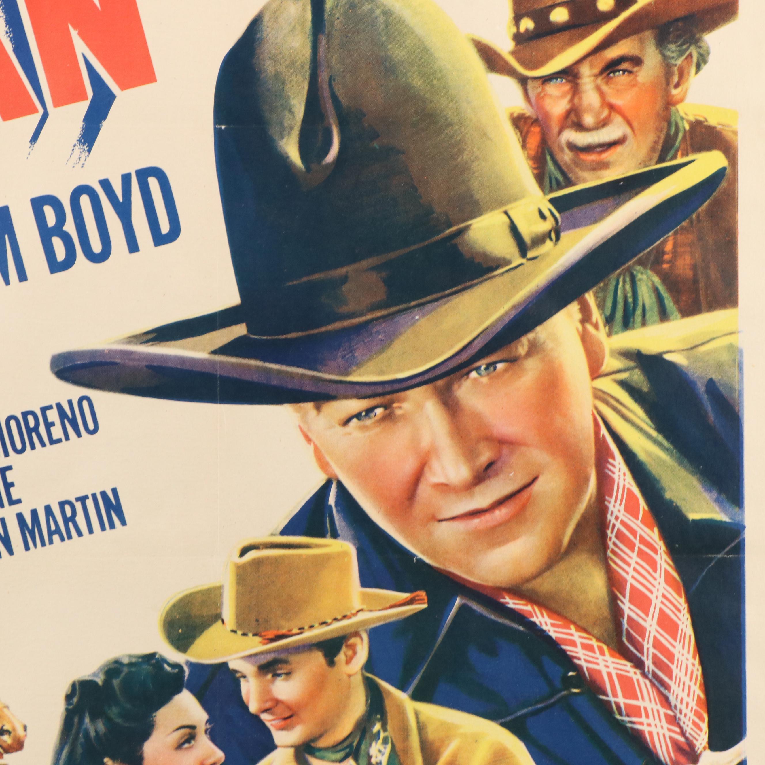 Film Poster featuring William Boyd as Hopalong Cassidy  "Undercover Man," 1949