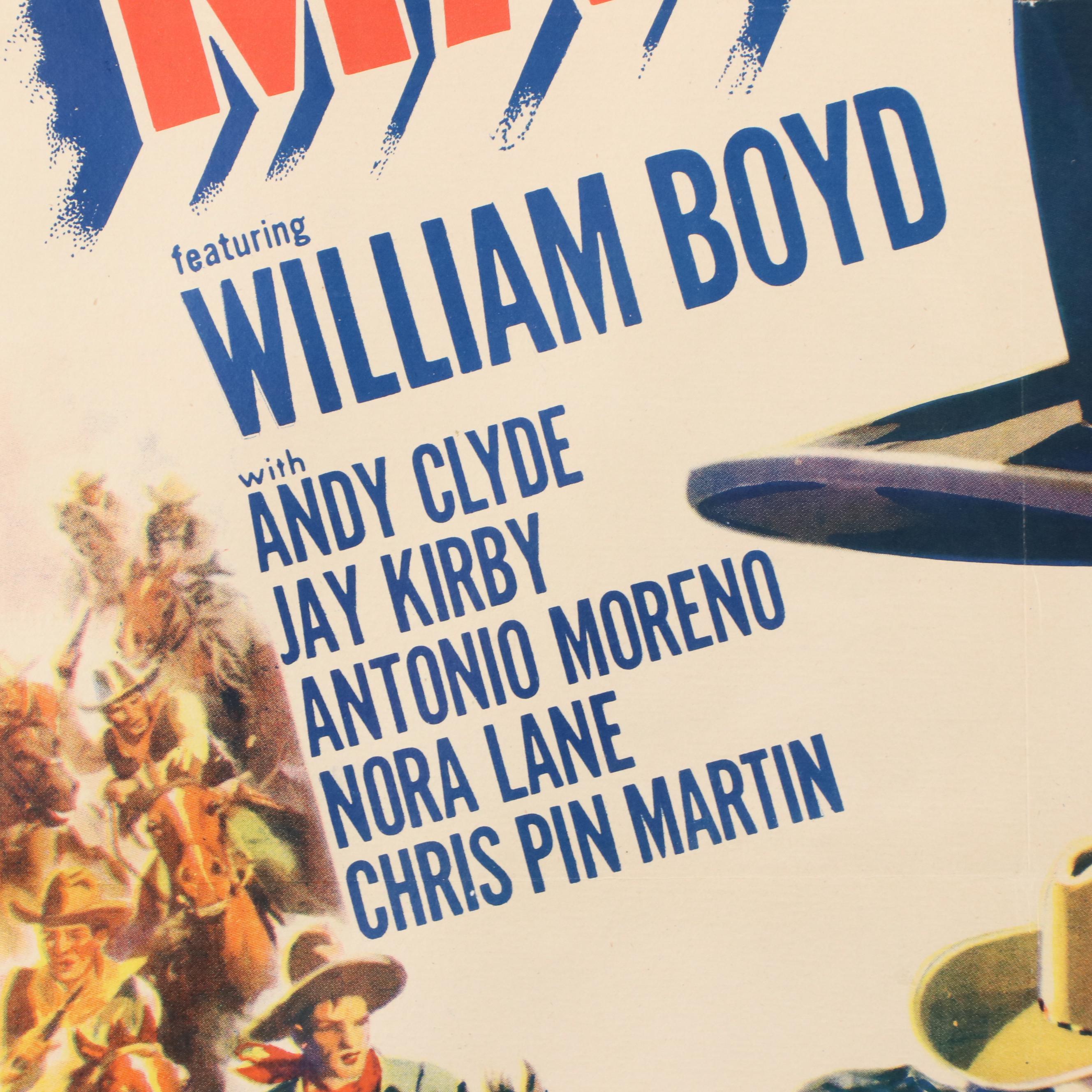 Film Poster featuring William Boyd as Hopalong Cassidy  "Undercover Man," 1949