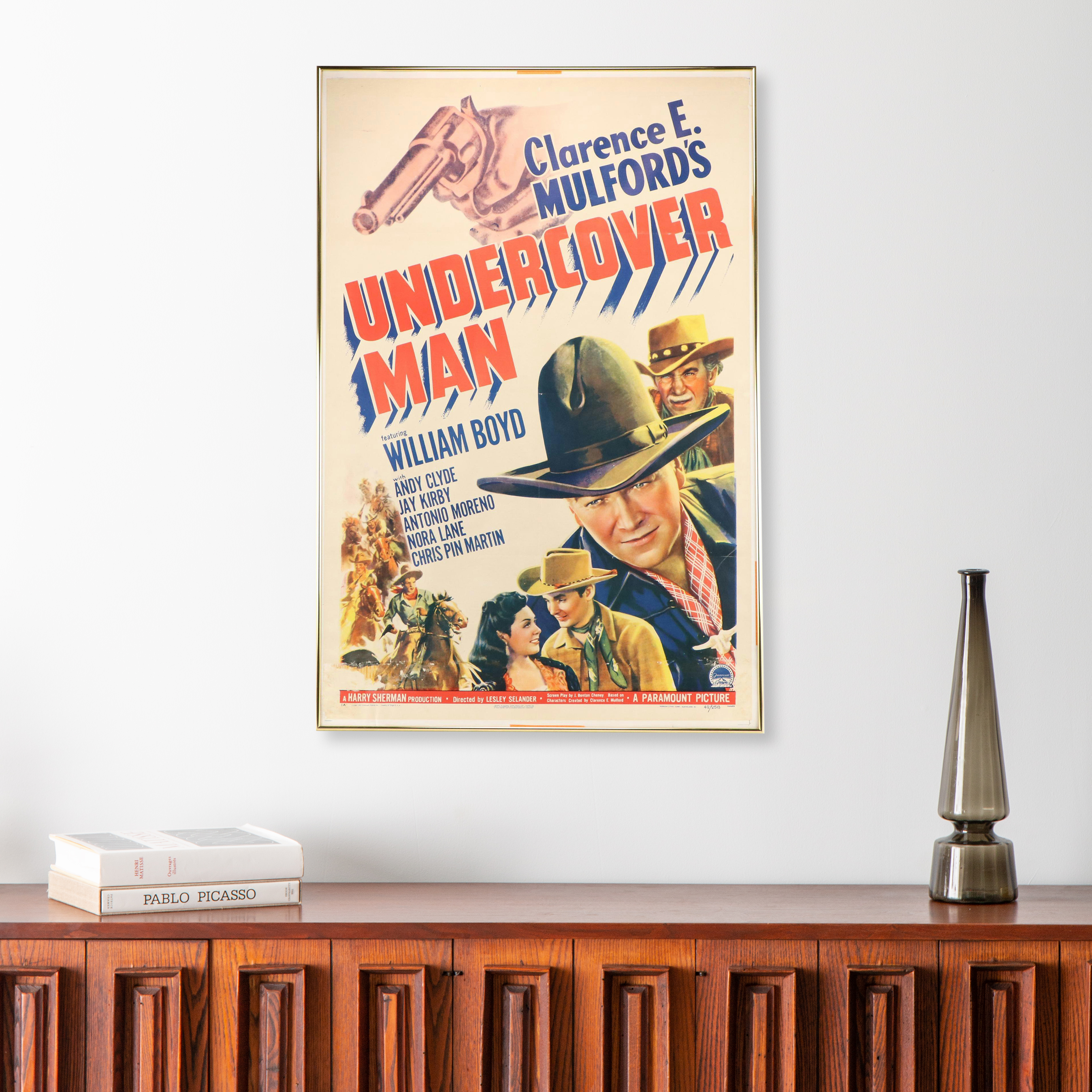 Film Poster featuring William Boyd as Hopalong Cassidy  "Undercover Man," 1949