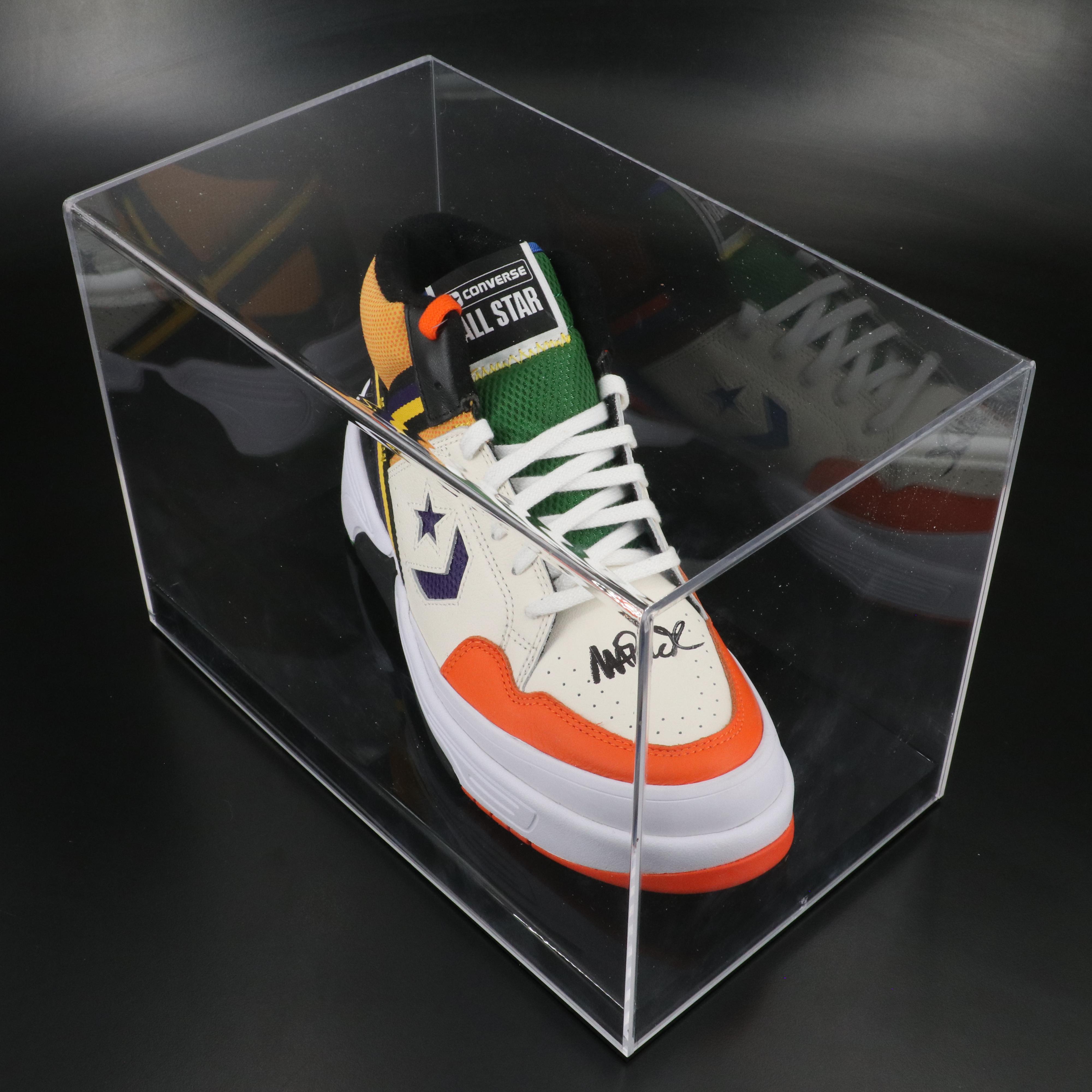 Magic Johnson Signed Converse All-Star Basketball Shoe with Display, Beckett