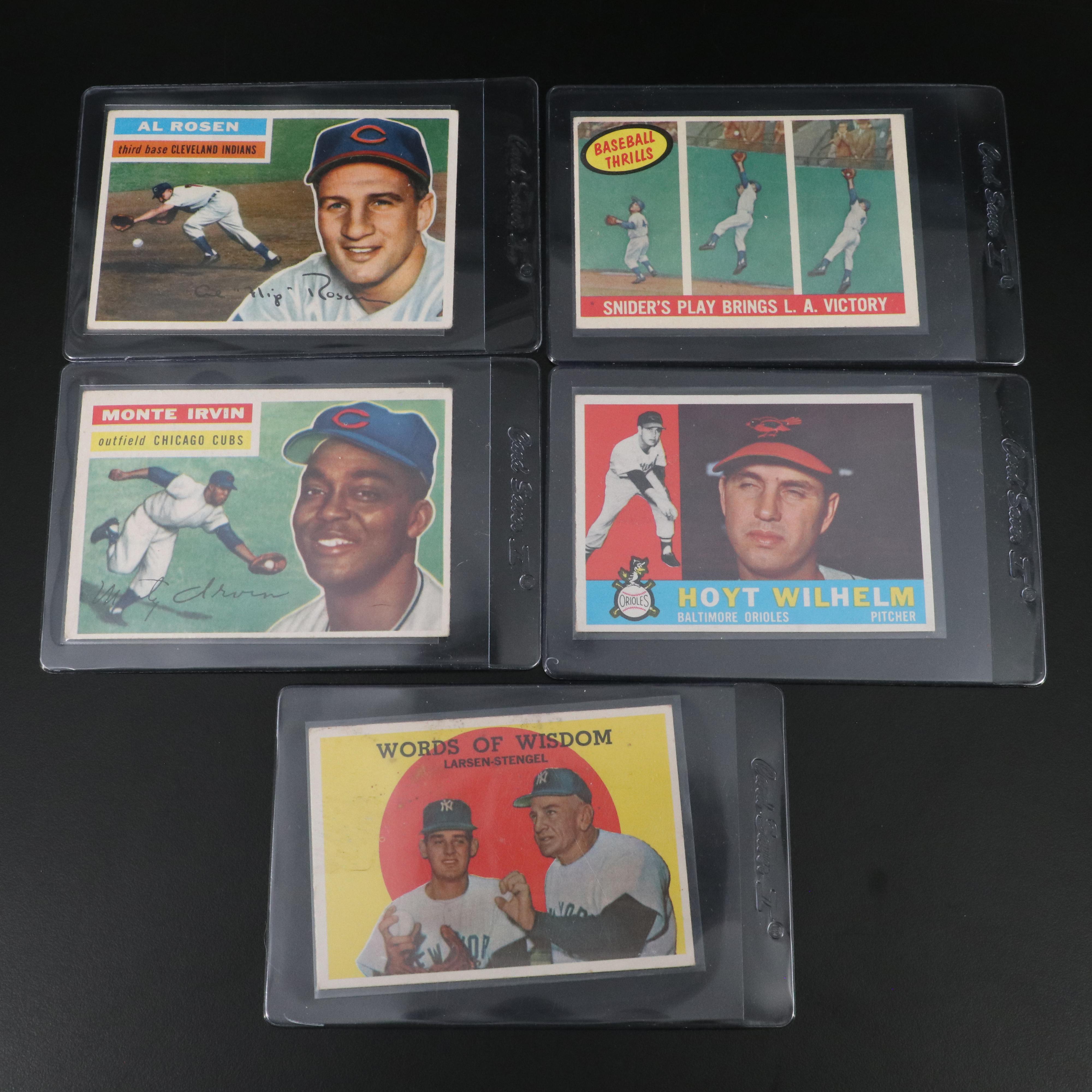 Topps Baseball Cards Featuring Roger Maris, Don Drysdale, and More, 1950s-1960s
