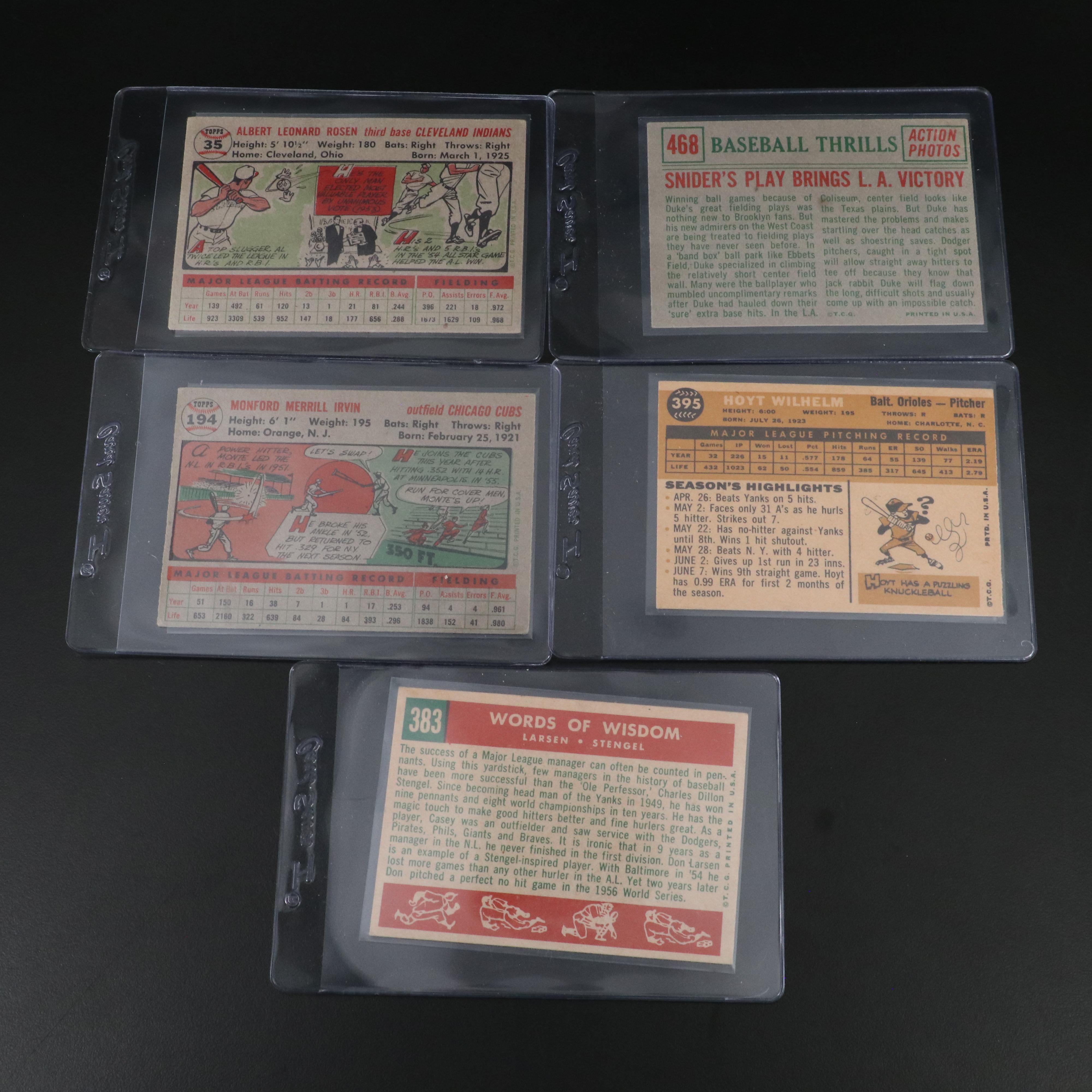 Topps Baseball Cards Featuring Roger Maris, Don Drysdale, and More, 1950s-1960s