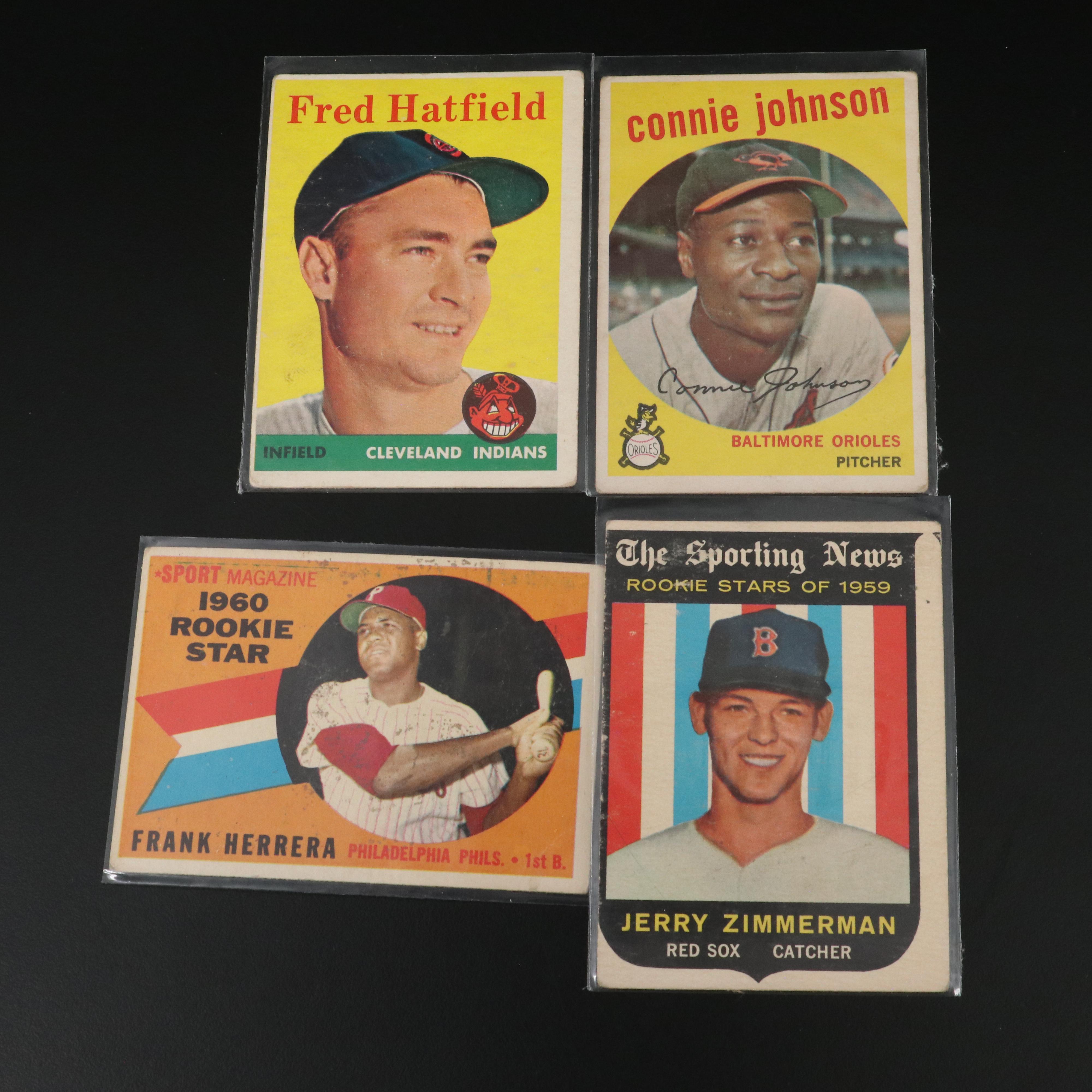 Topps Baseball Cards Featuring Early Wynn, Warren Spahn, and More, 1950s-1960s