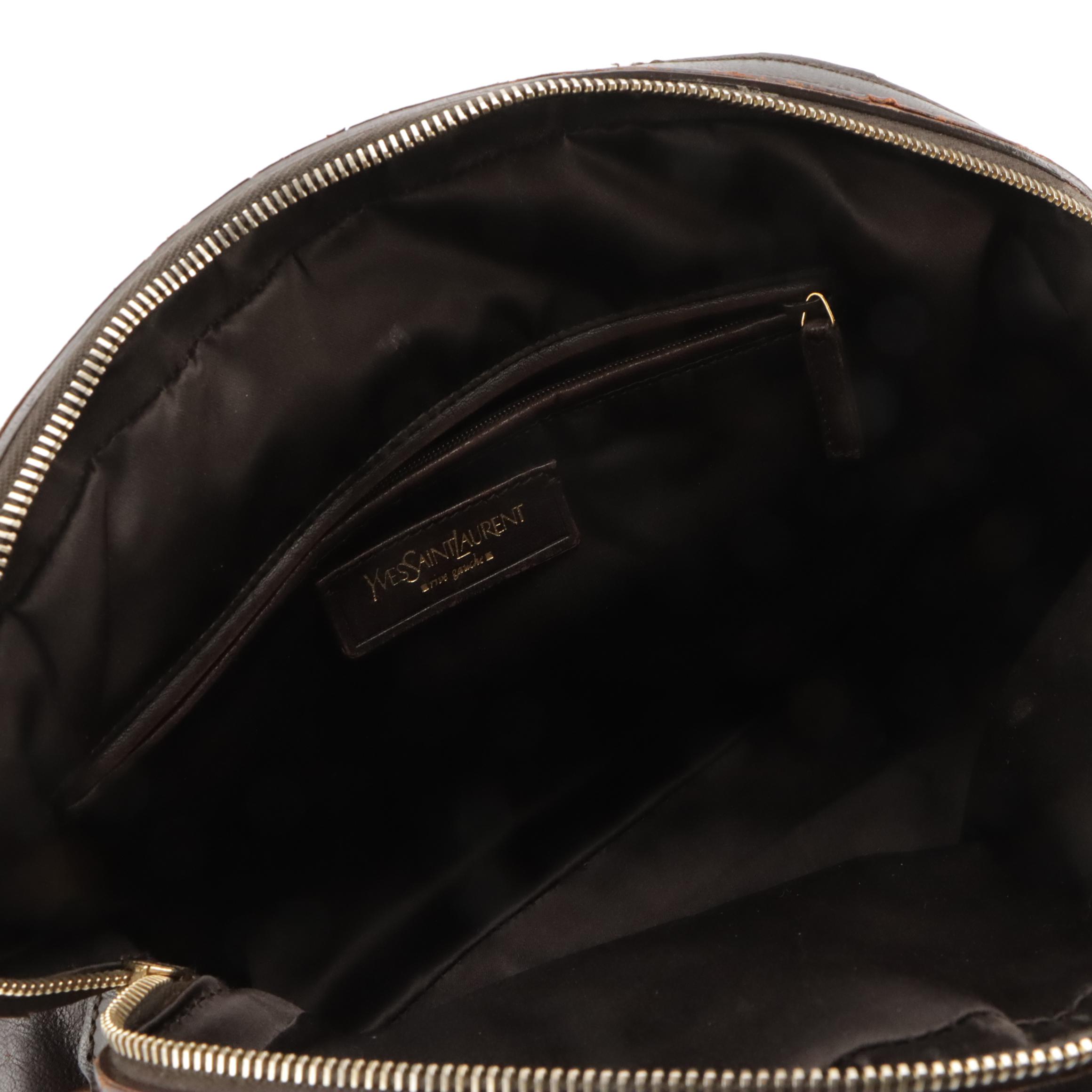Yves Saint Laurent Large Muse Bag in Dark Brown Leather