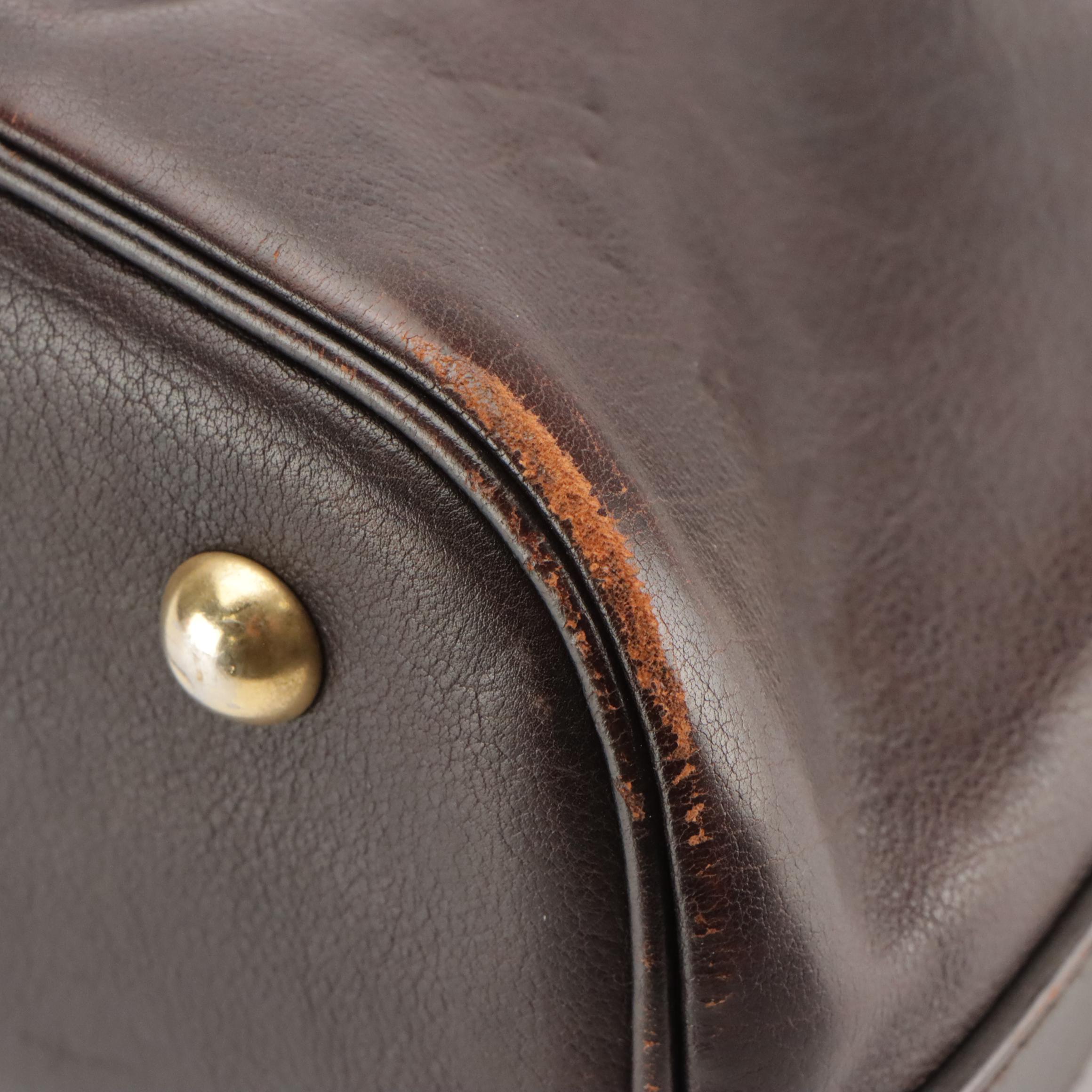 Yves Saint Laurent Large Muse Bag in Dark Brown Leather