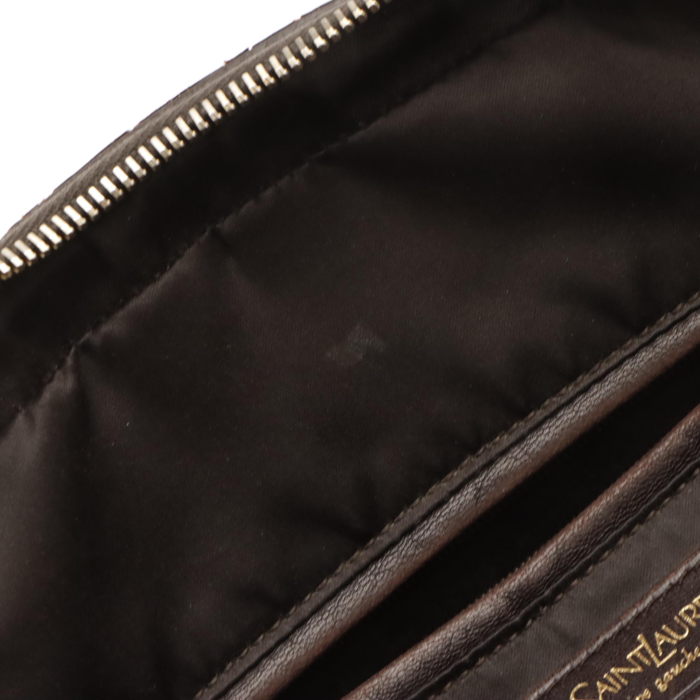 Yves Saint Laurent Large Muse Bag in Dark Brown Leather