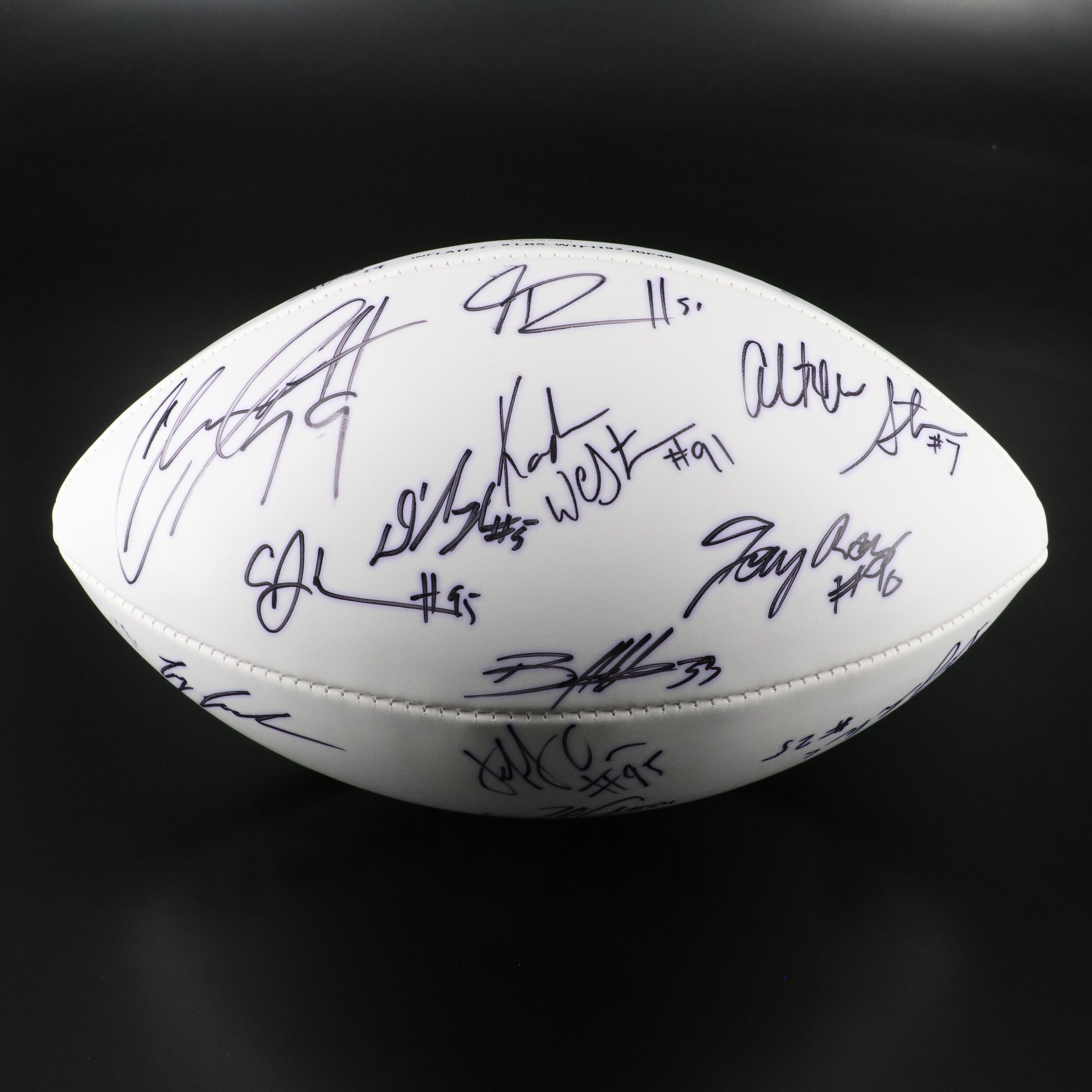 2010, 2013, and 2018 NFL Draft Class Signed Footballs with Wyatt Teller