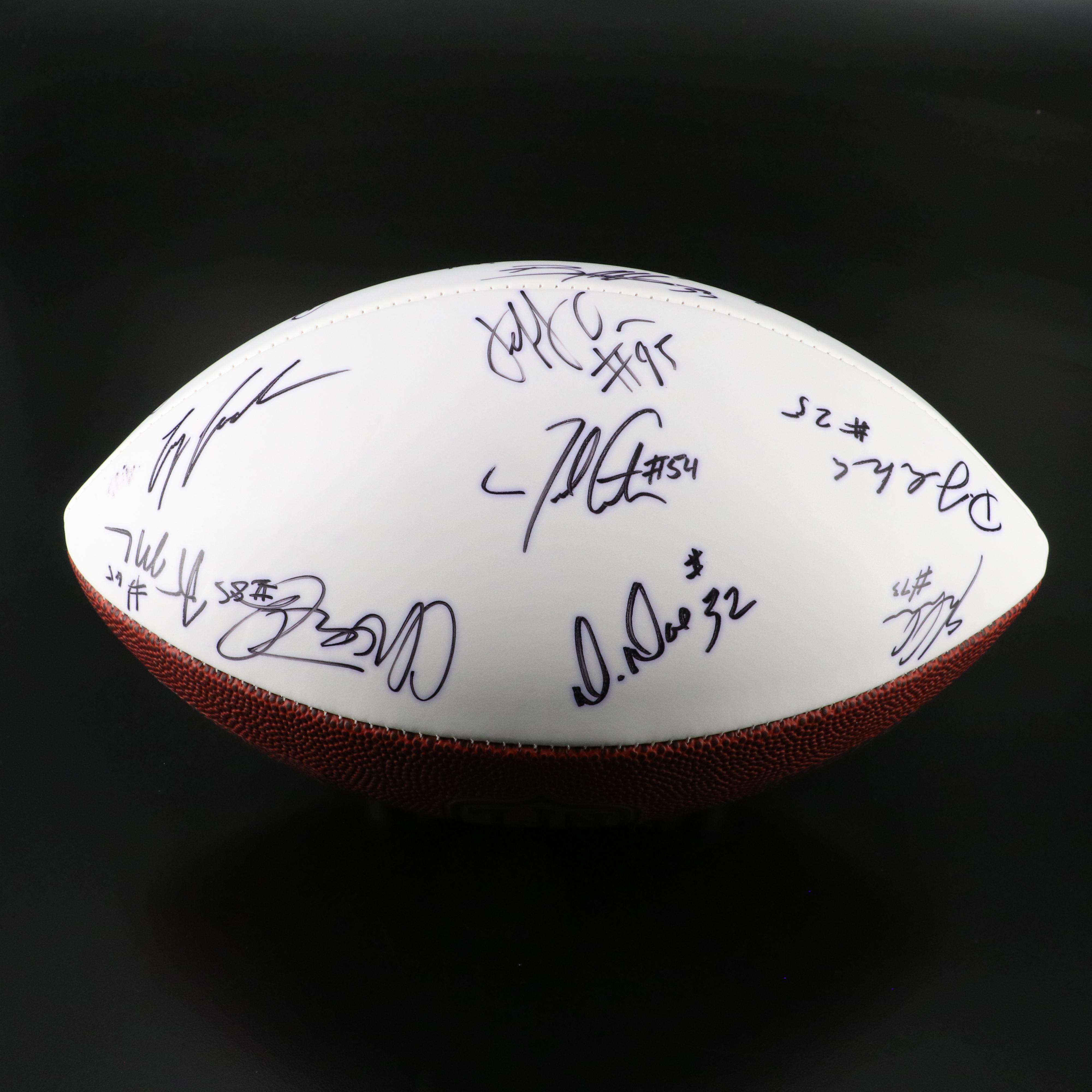 2010, 2013, and 2018 NFL Draft Class Signed Footballs with Wyatt Teller