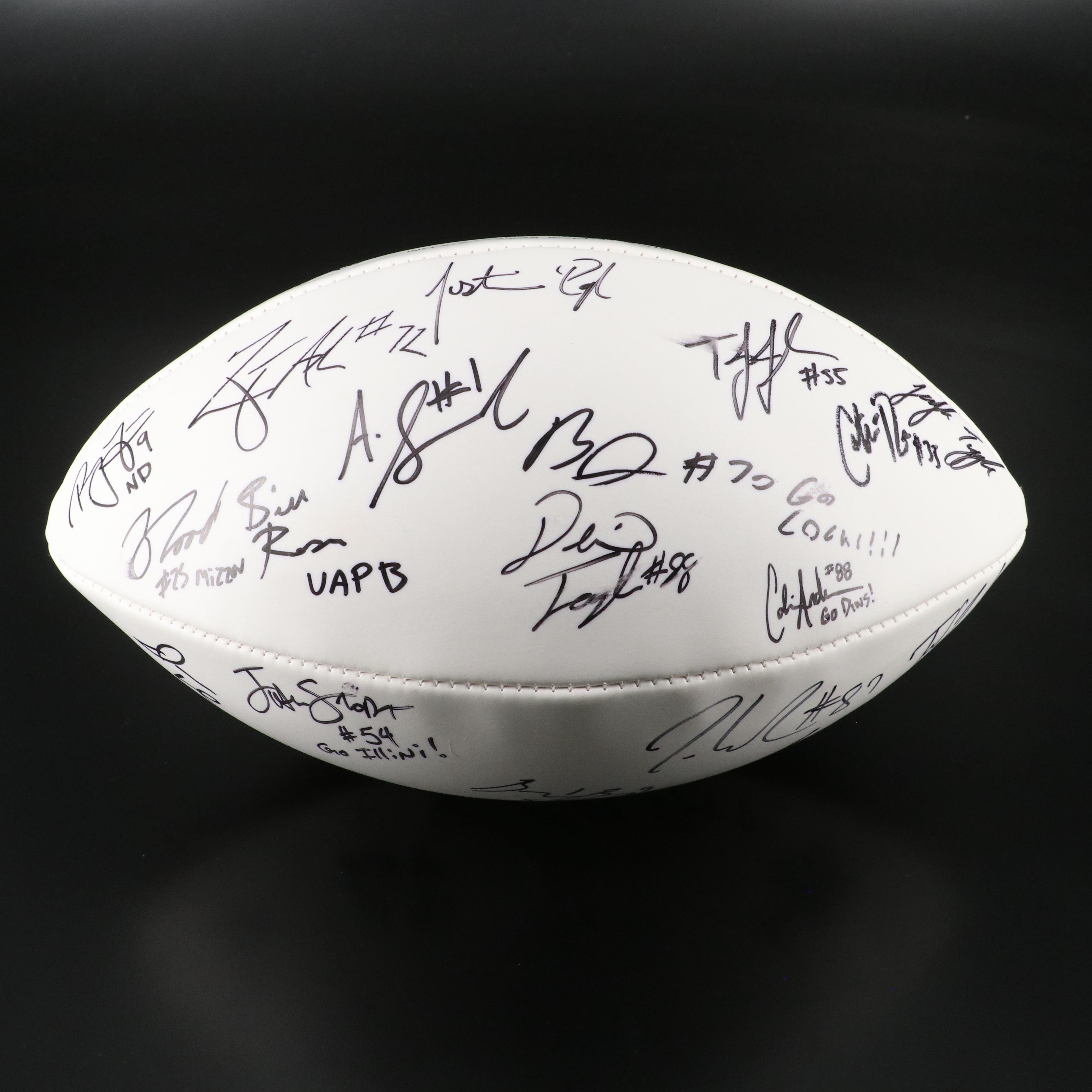2010, 2013, and 2018 NFL Draft Class Signed Footballs with Wyatt Teller