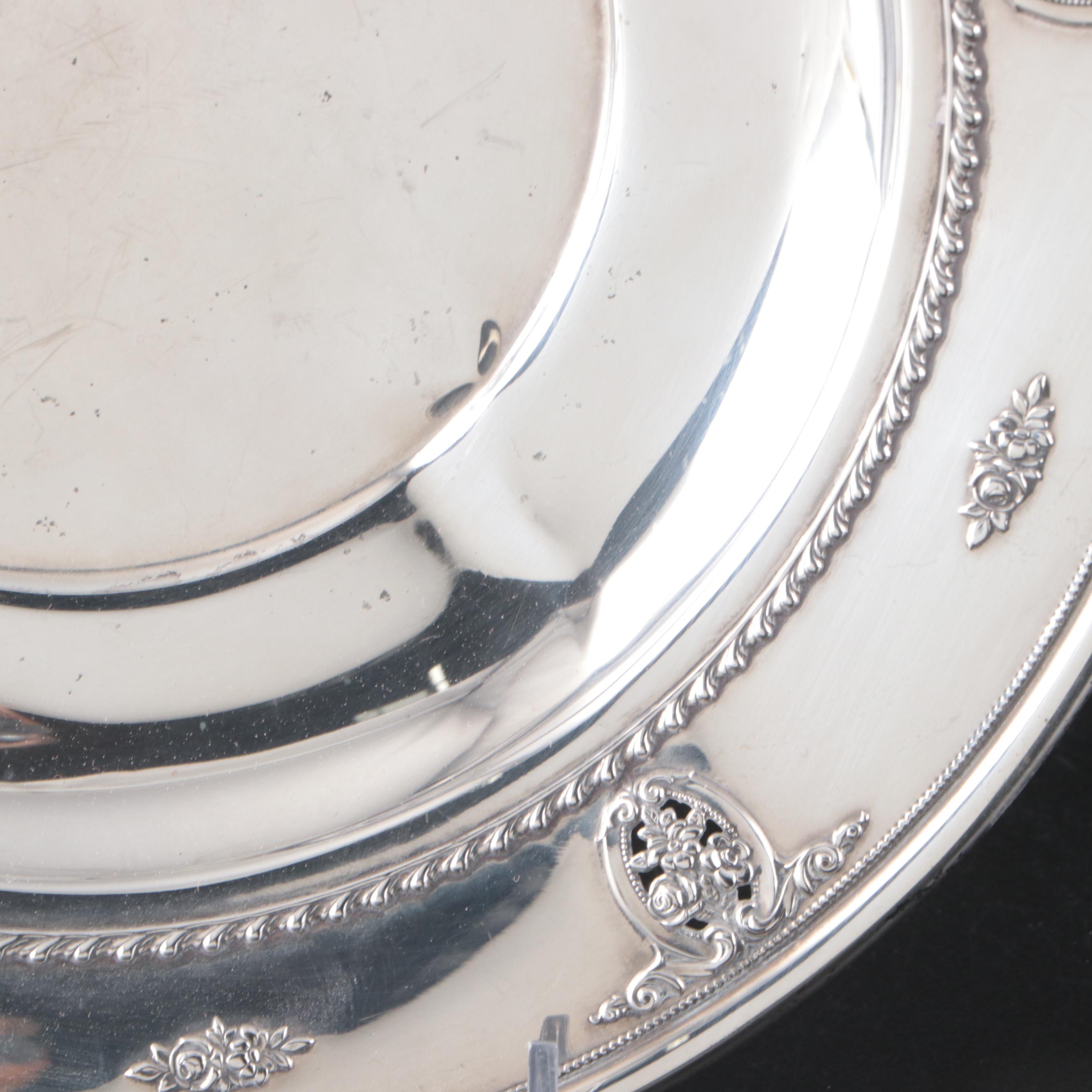 Woodside Art Nouveau Repoussé Bowl with Towle and Wallace Sterling Silver Bowls