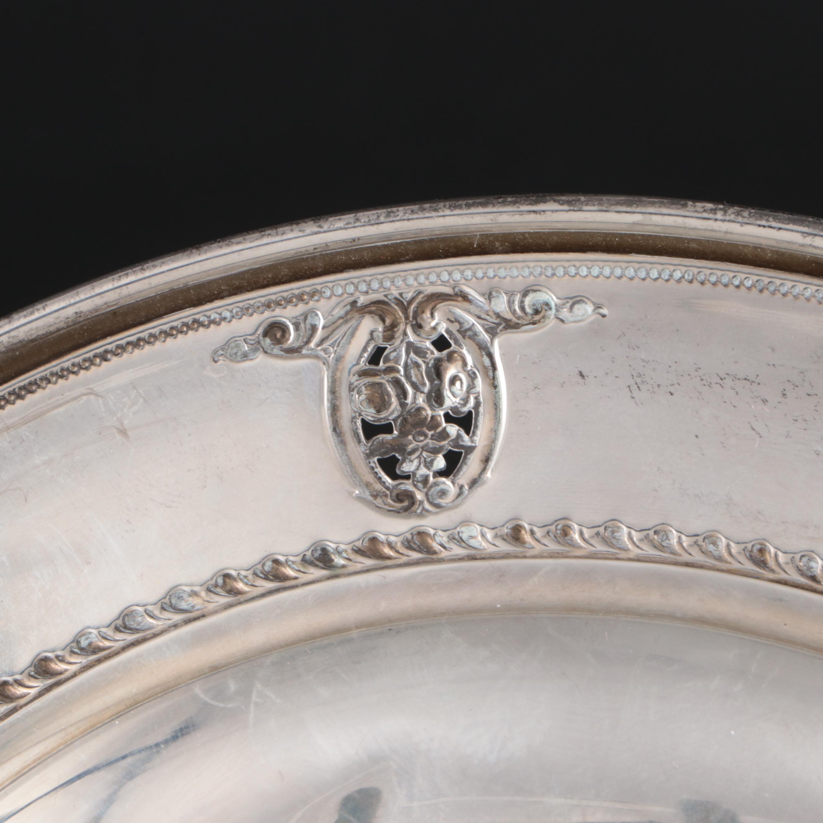 Woodside Art Nouveau Repoussé Bowl with Towle and Wallace Sterling Silver Bowls