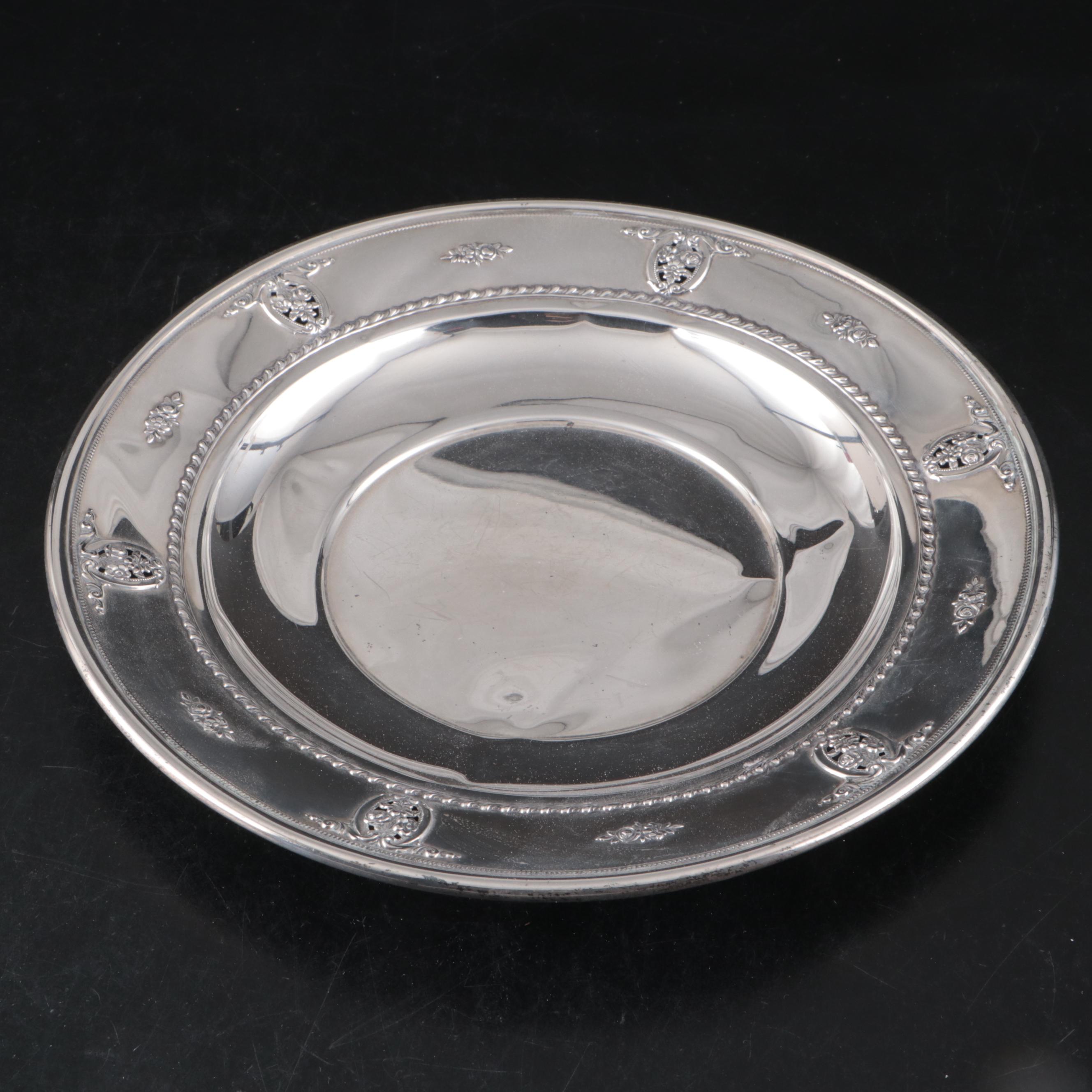 Woodside Art Nouveau Repoussé Bowl with Towle and Wallace Sterling Silver Bowls