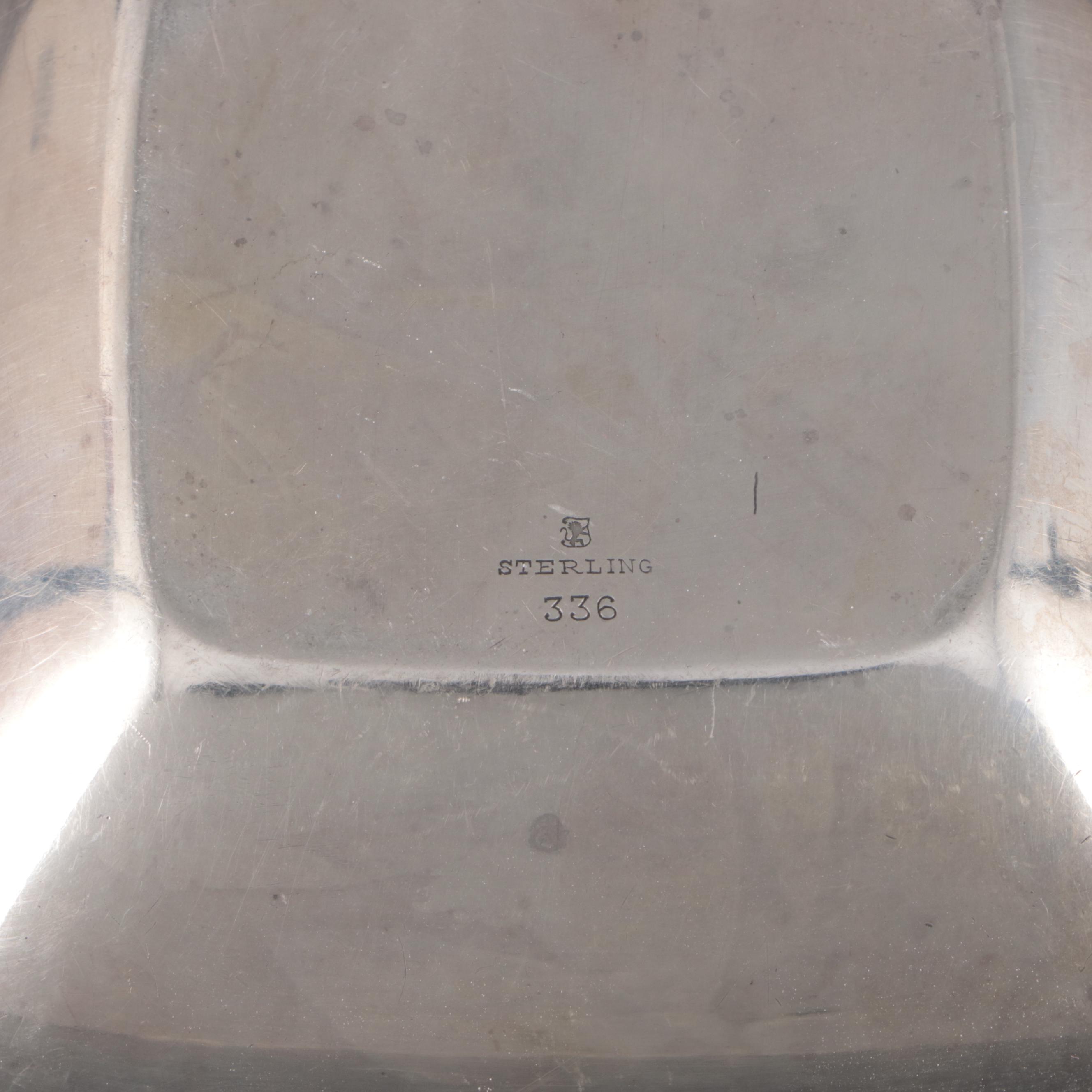 Woodside Art Nouveau Repoussé Bowl with Towle and Wallace Sterling Silver Bowls