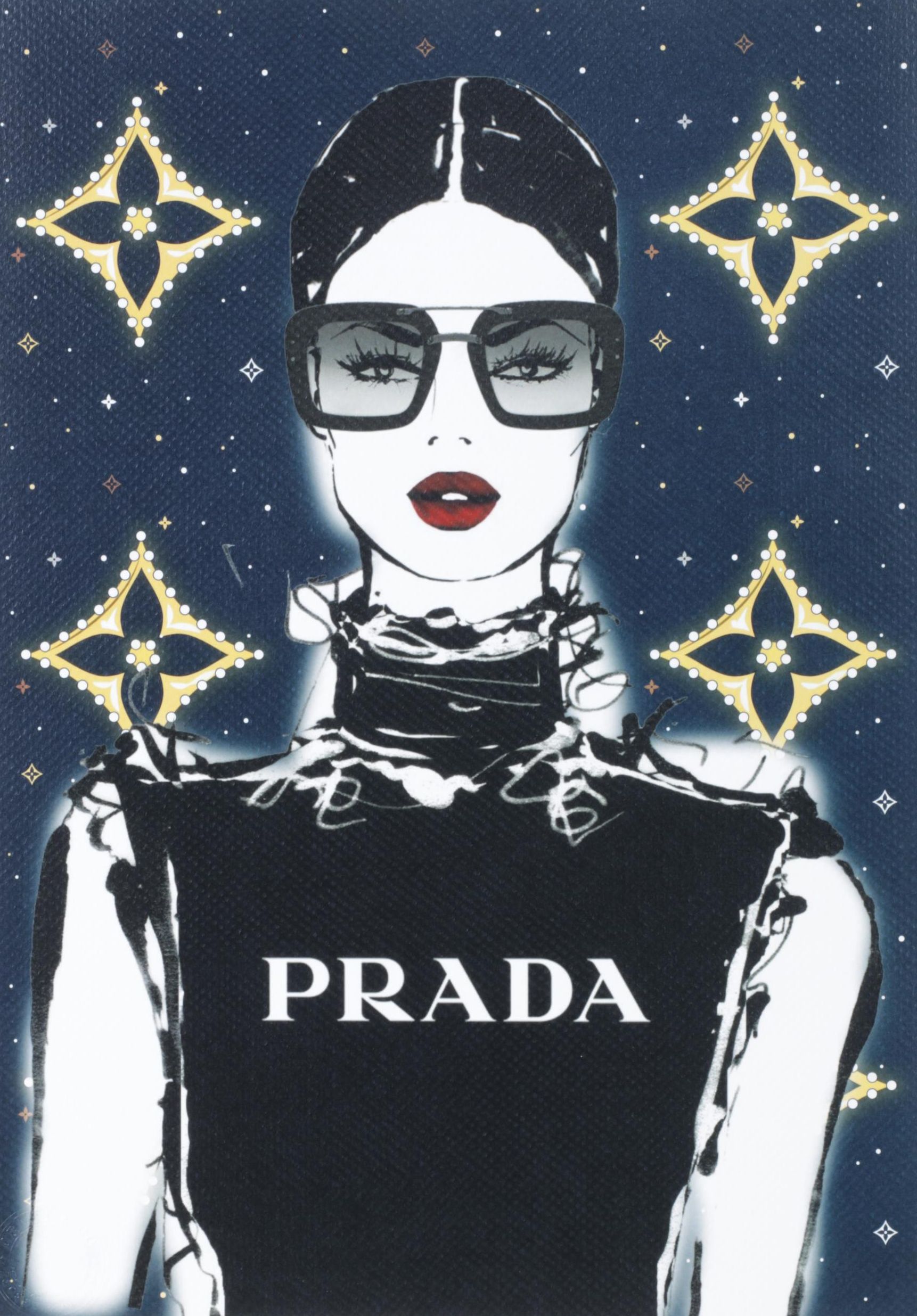 Death NYC Pop Art Graphic Print Homage to Prada and Louis Vuitton, 2024