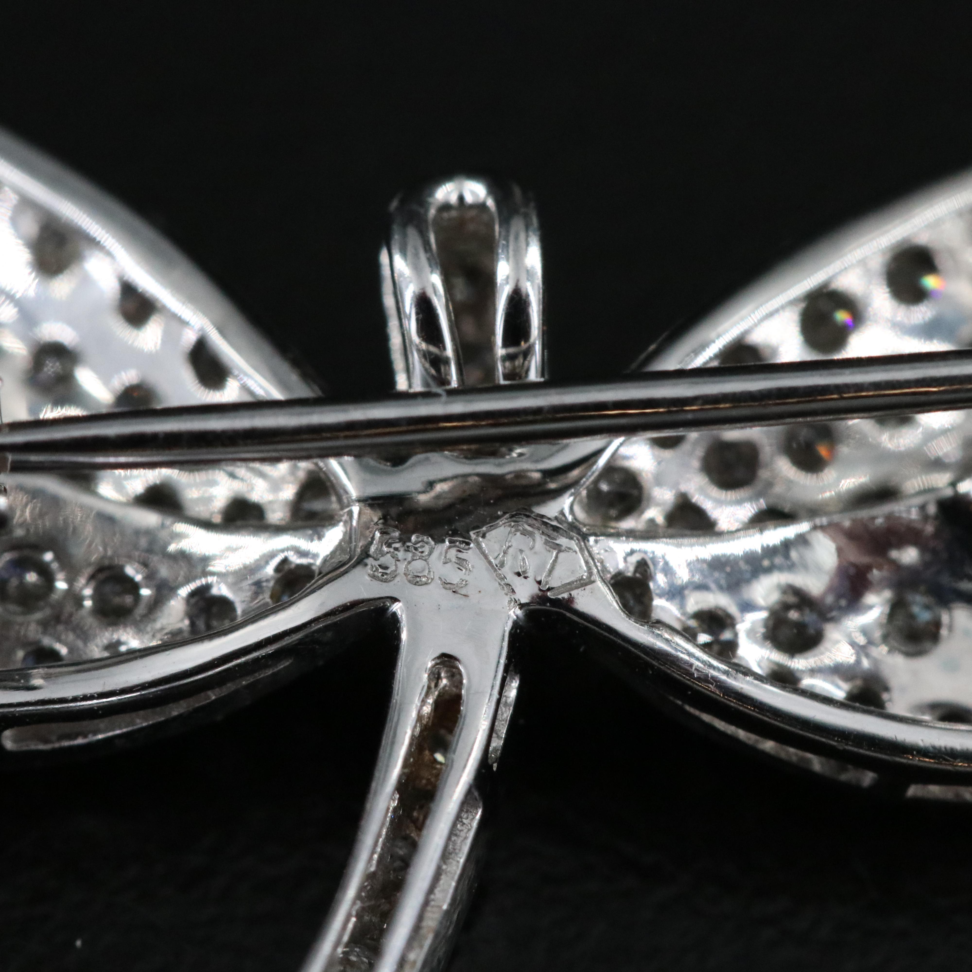 14K 1.01 CTW Pavé Diamond Dragonfly Converter Pin