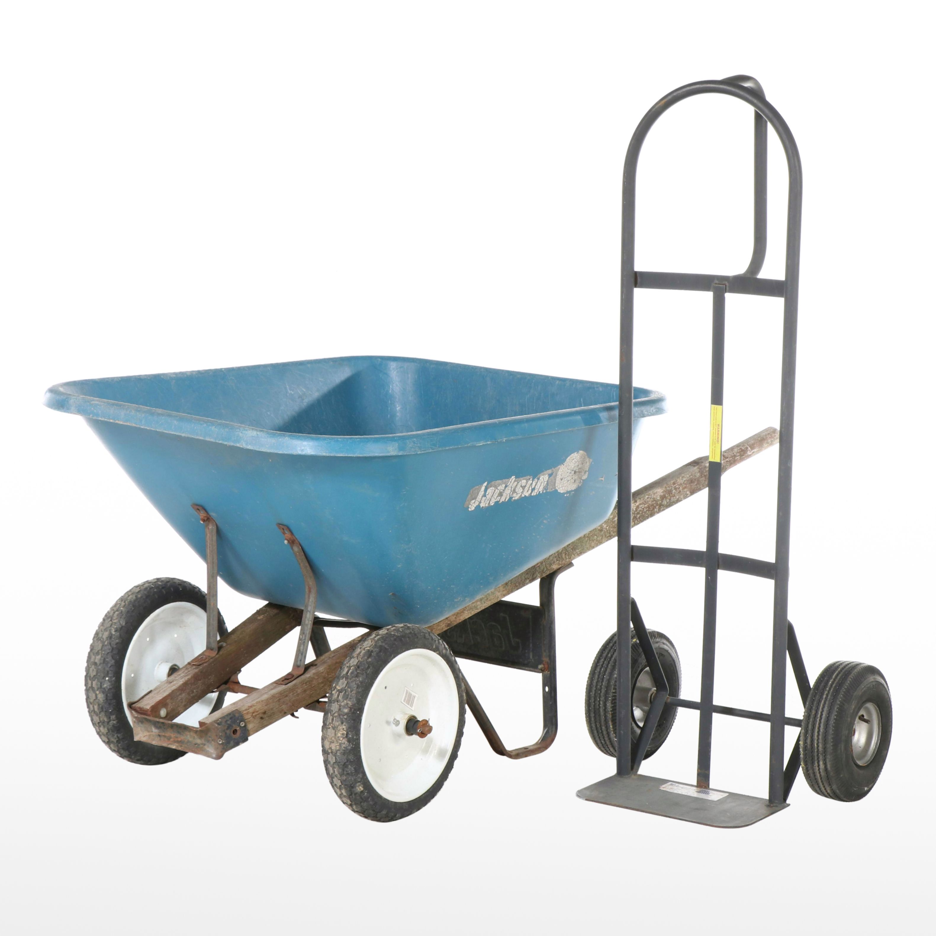 Jackson Two Wheel Wheelbarrow with Milwaukee Hand Truck