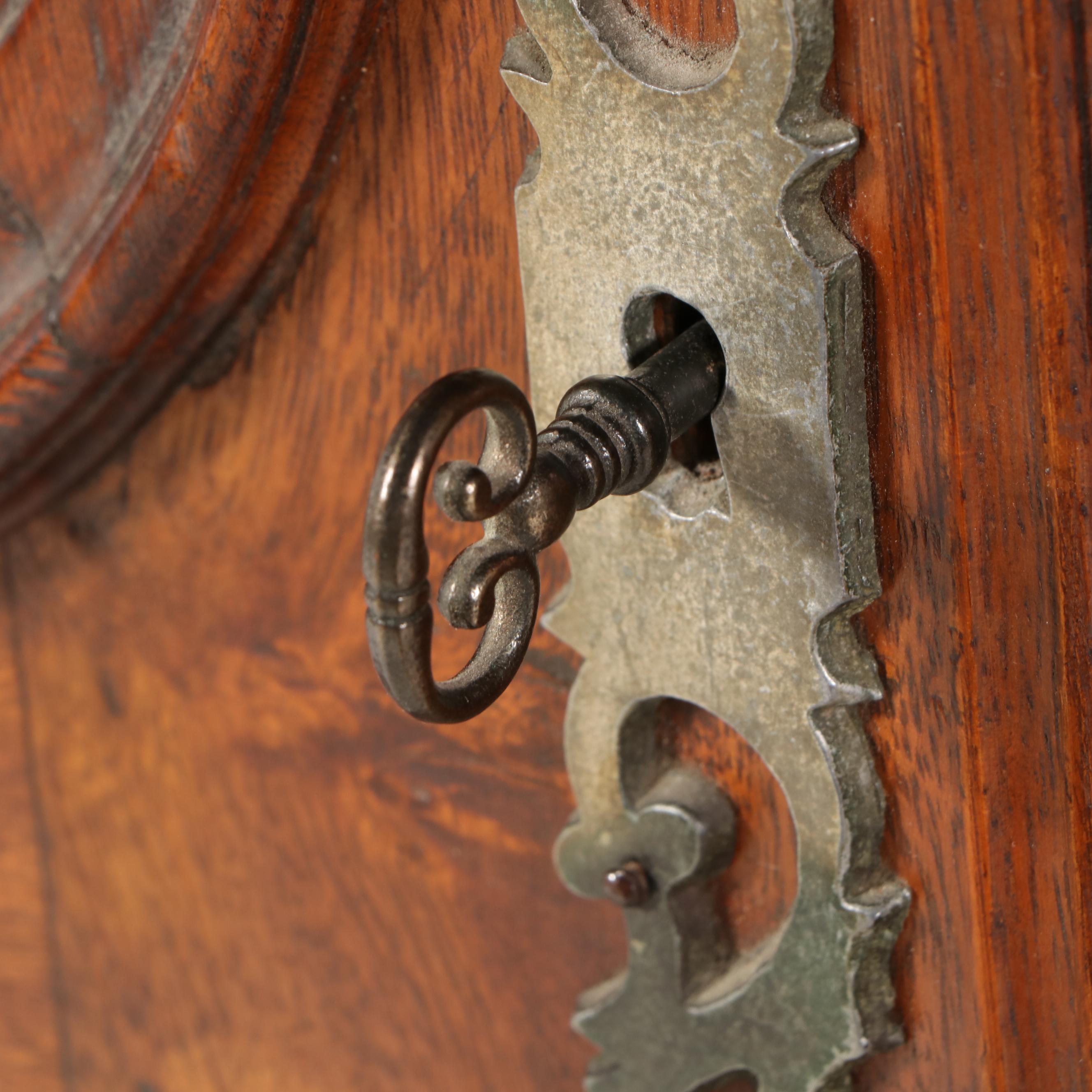 French Provincial Carved Walnut Triple-Door Armoire, Early 20th Century