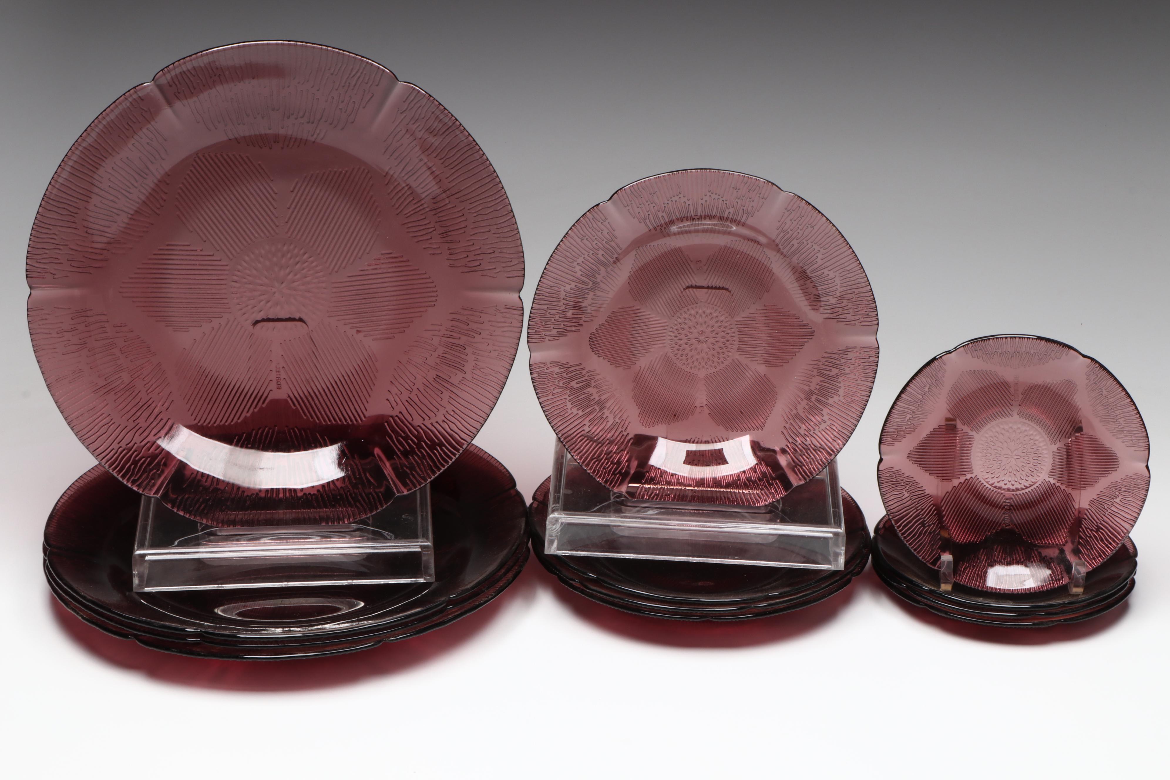 Forte Crisa Amethyst Glass Dinner Plates, Salad Plates and More