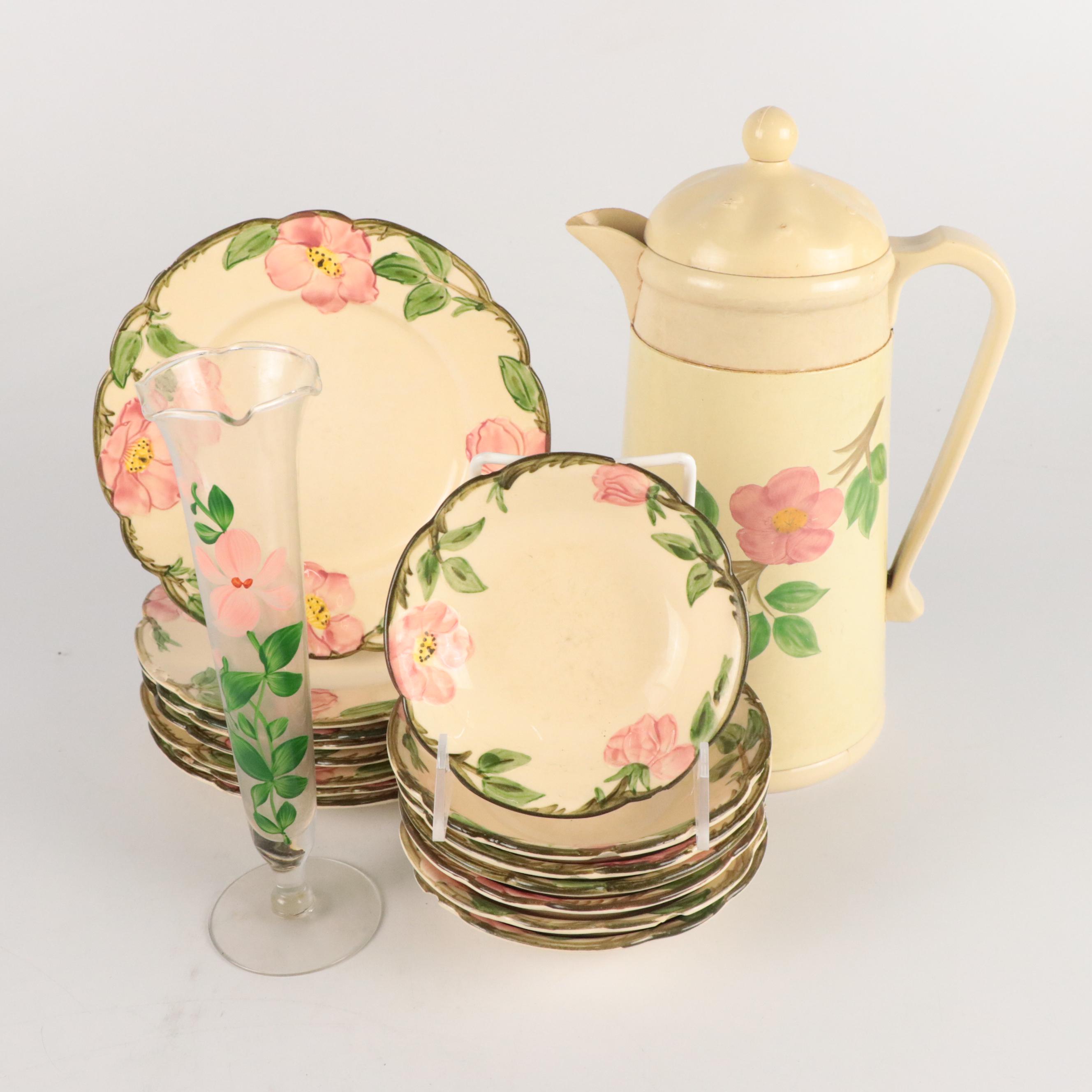 Franciscan "Desert Rose" Ceramic Dinnerware, Pitcher and Vase