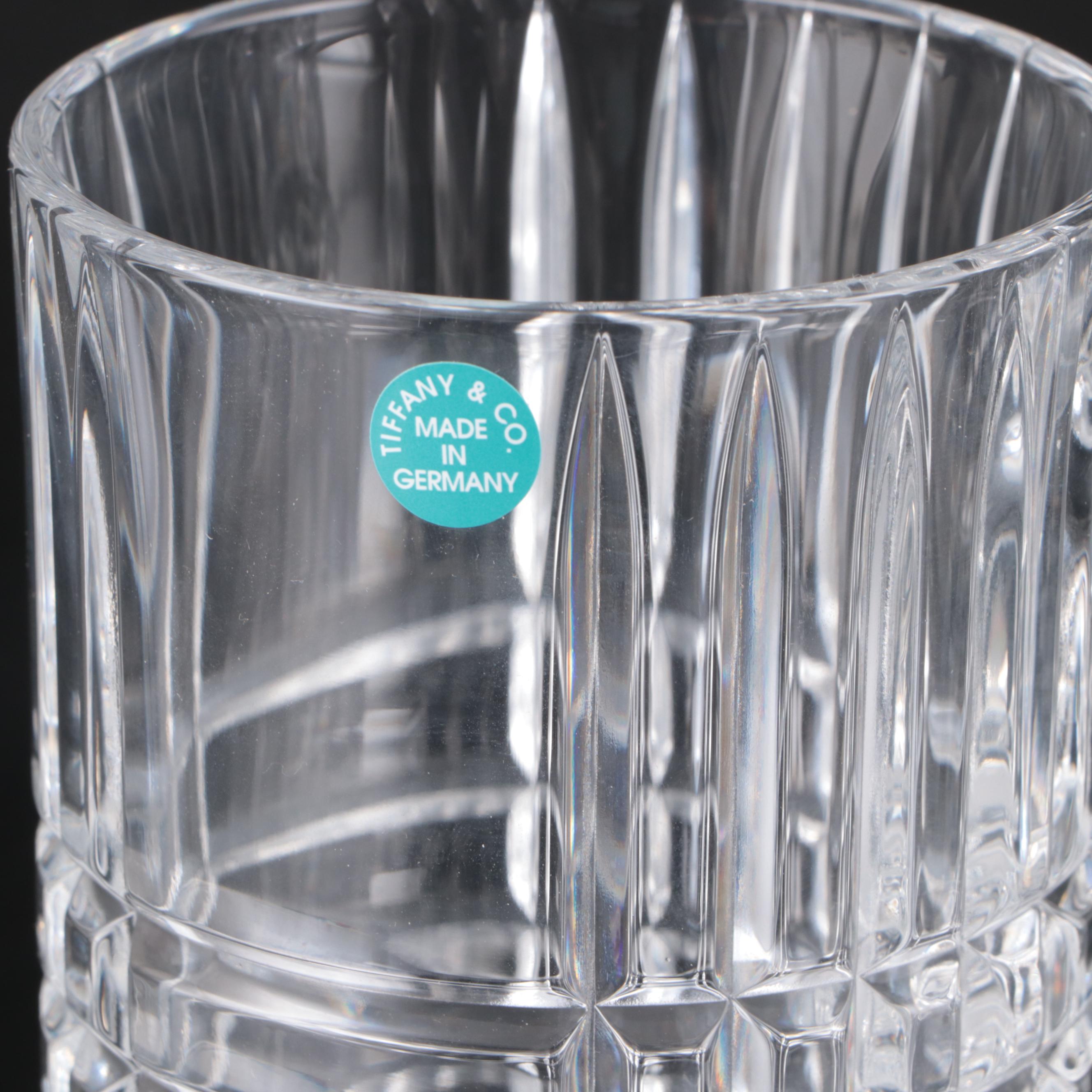 Tiffany & Co. "Plaid" Crystal Beer Mugs