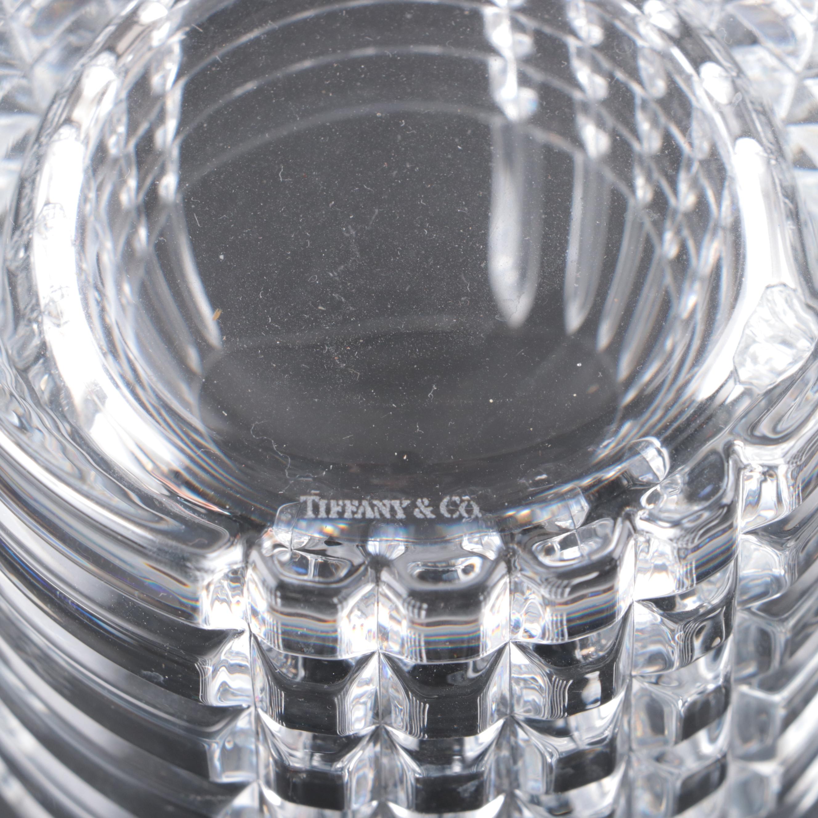 Tiffany & Co. "Plaid" Crystal Beer Mugs