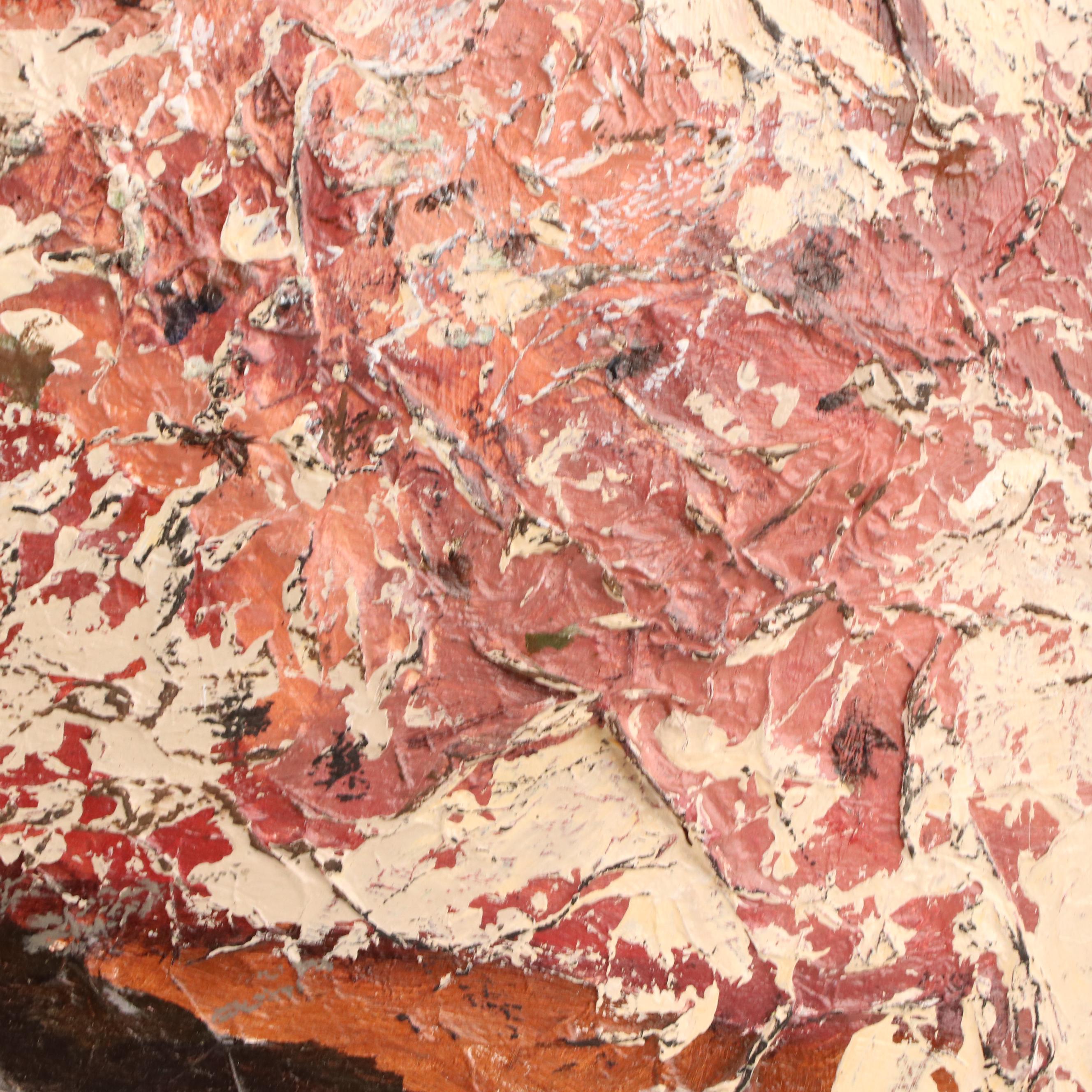 B. Black Abstract Landscape Acrylic Painting