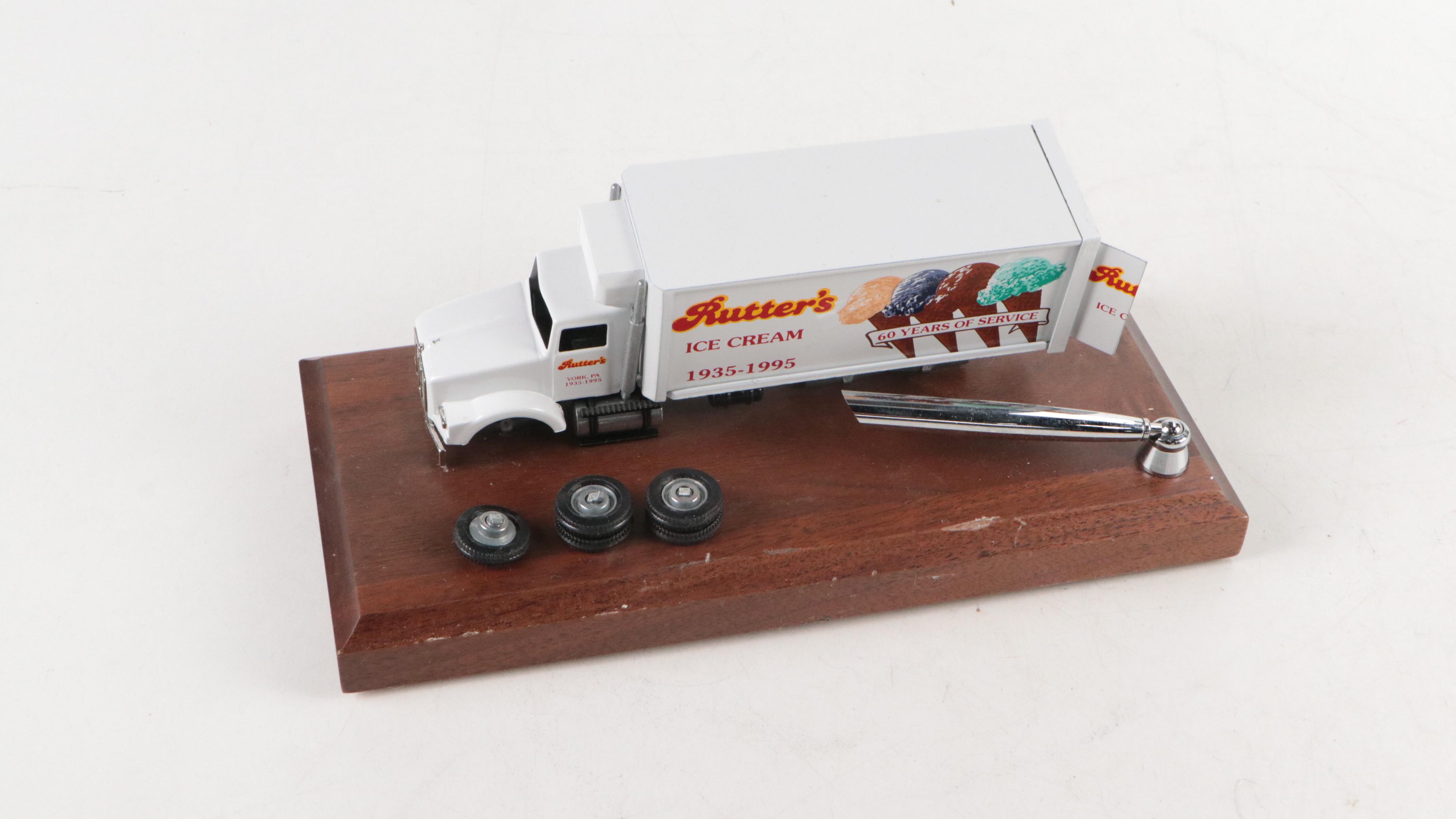 Winross Rutter's Commemorative Model Trucks with Pen Holders and Bank