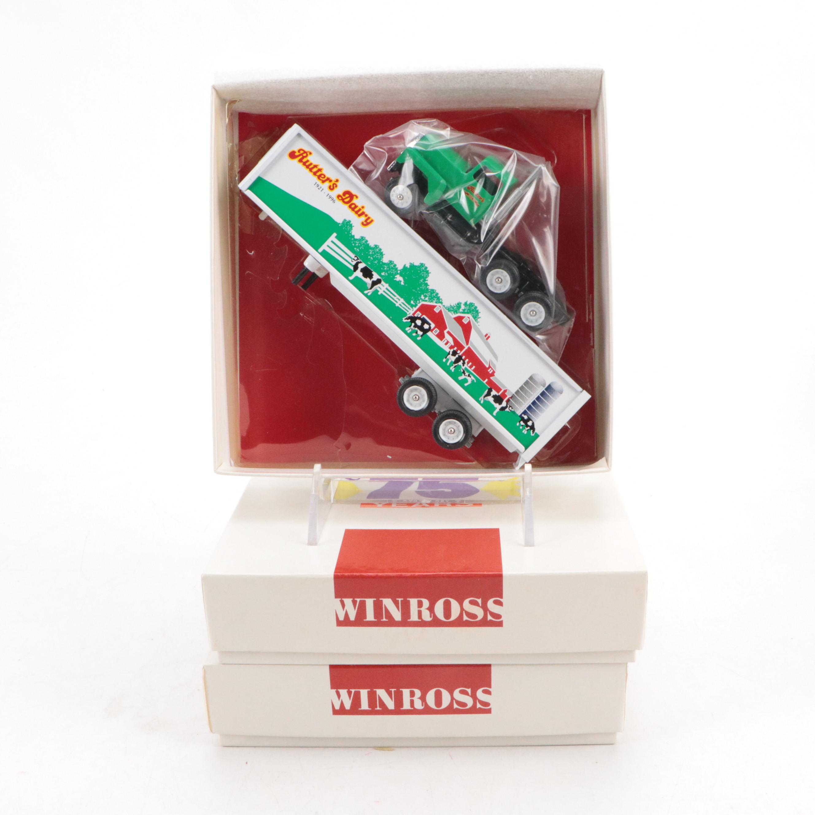 Winross Rutter's Commemorative Model Trucks with Pen Holders and Bank
