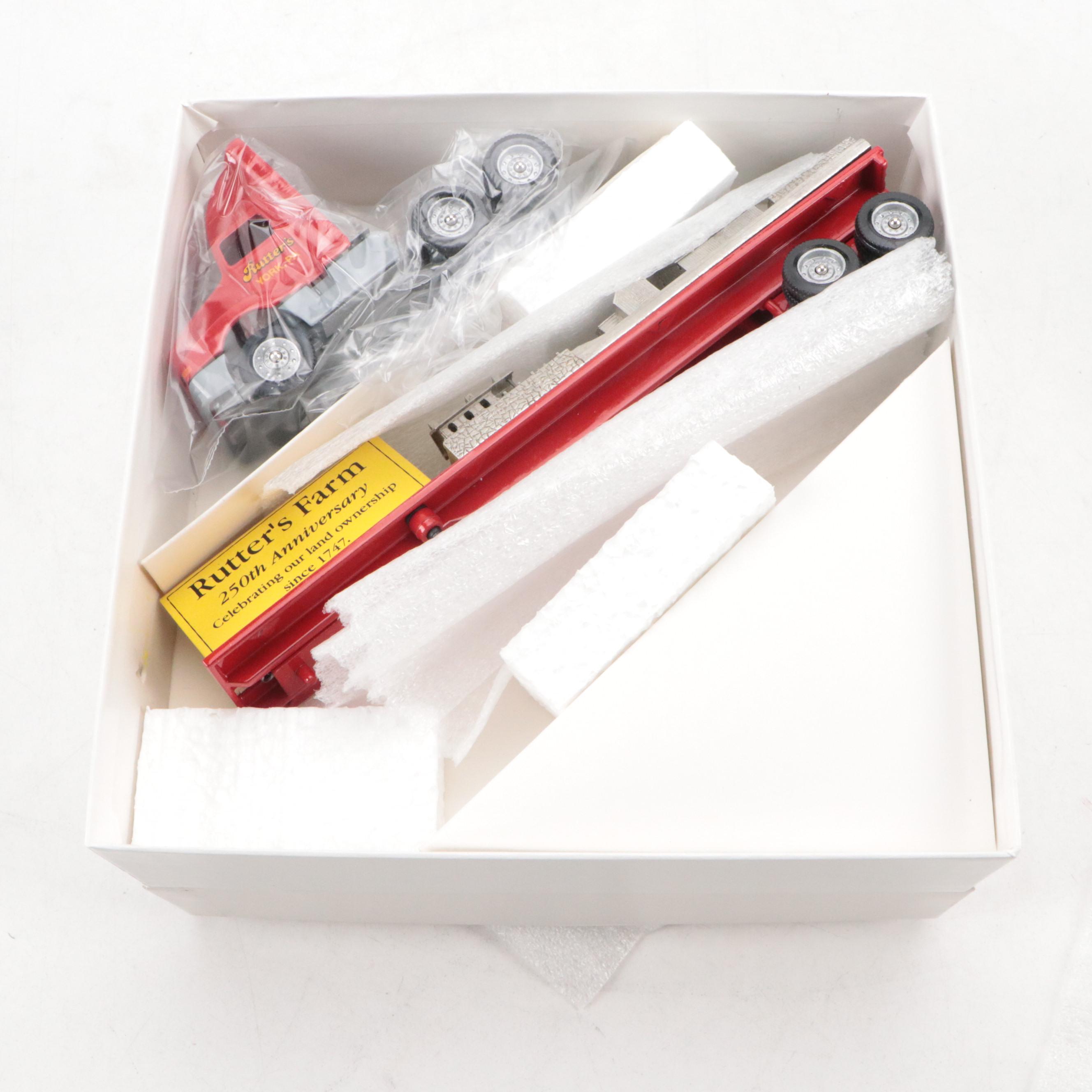 Winross Rutter's Commemorative Model Trucks with Pen Holders and Bank