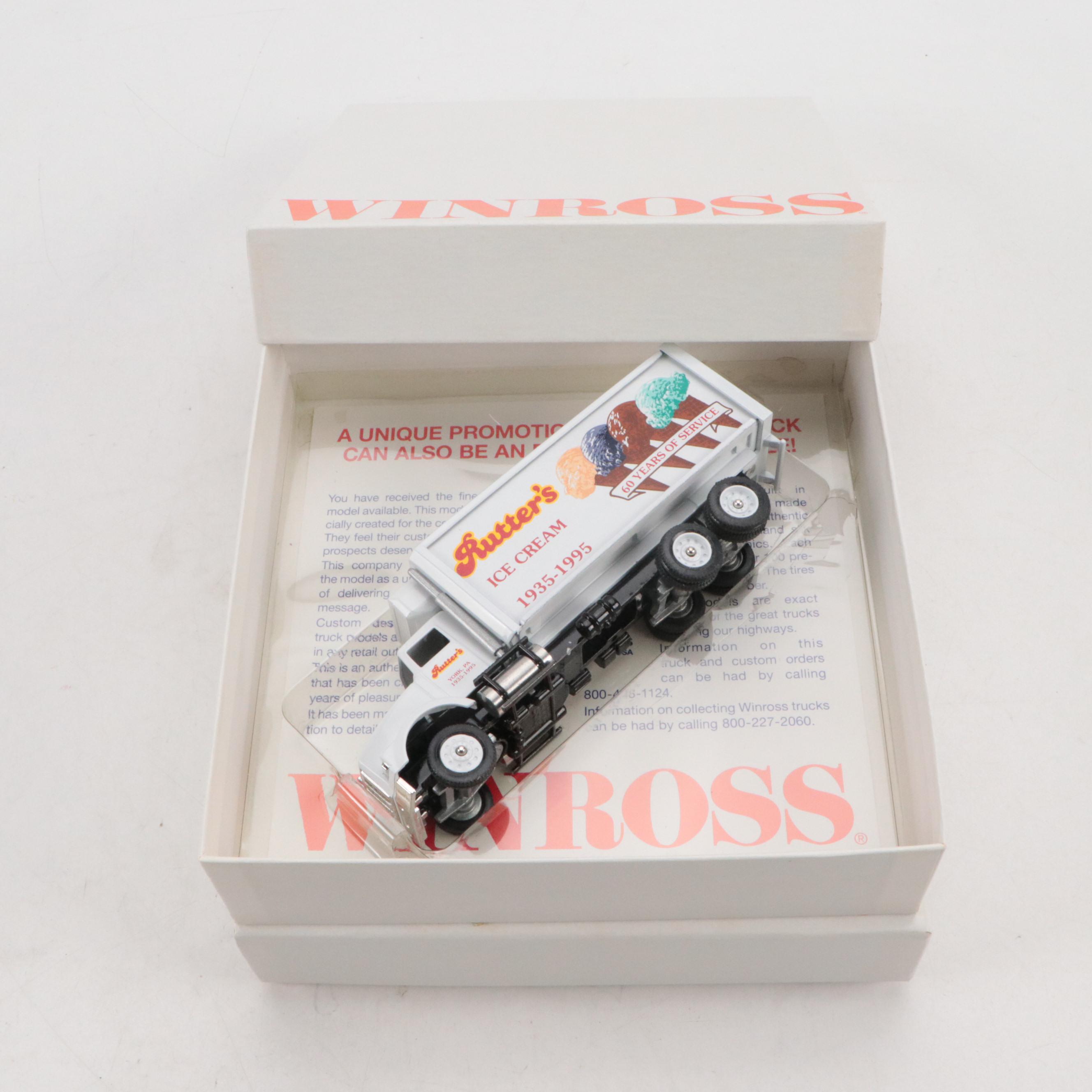 Winross Rutter's Commemorative Model Trucks with Pen Holders and Bank