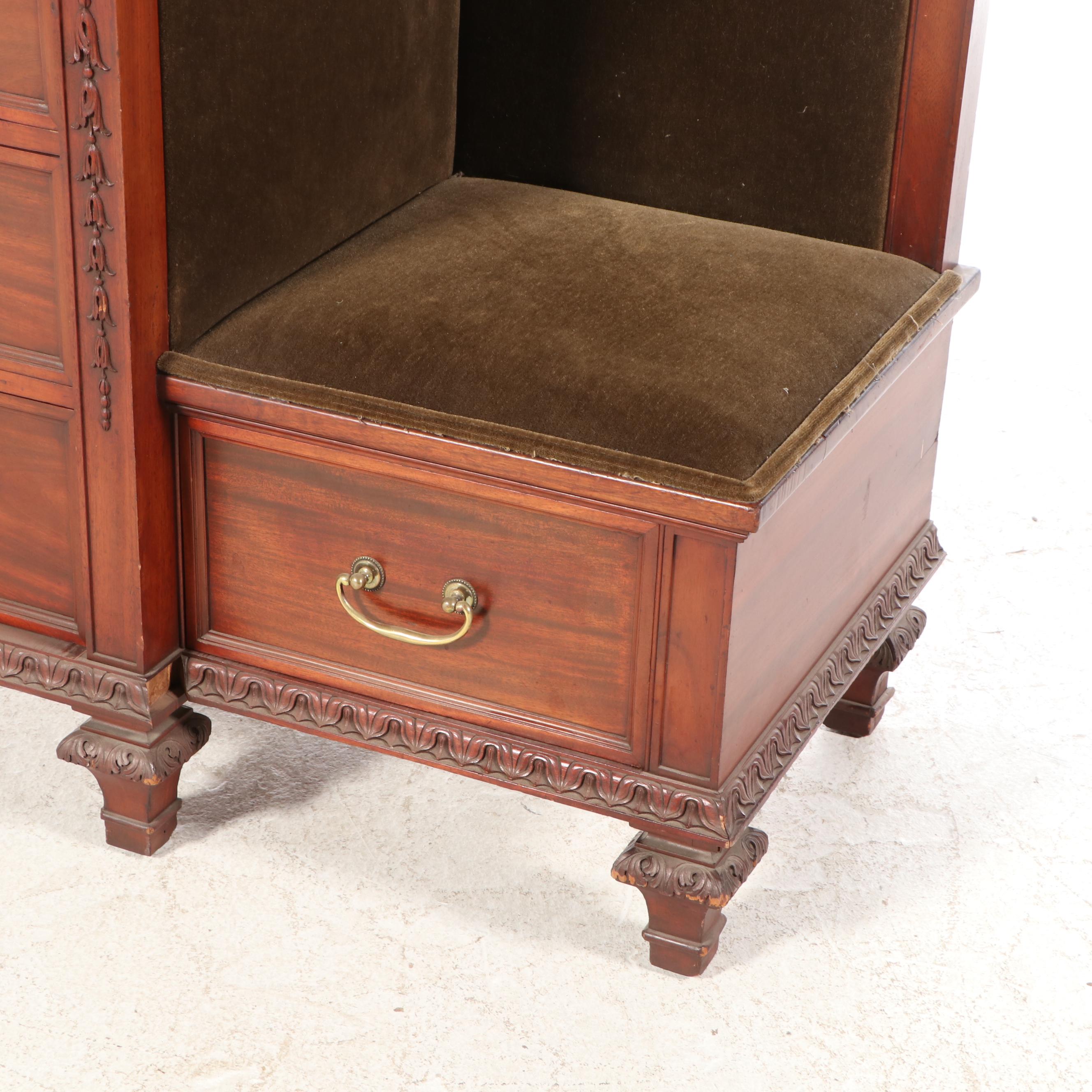 Edwardian Mahogany Mirror-Back Hall Stand, Early 20th Century