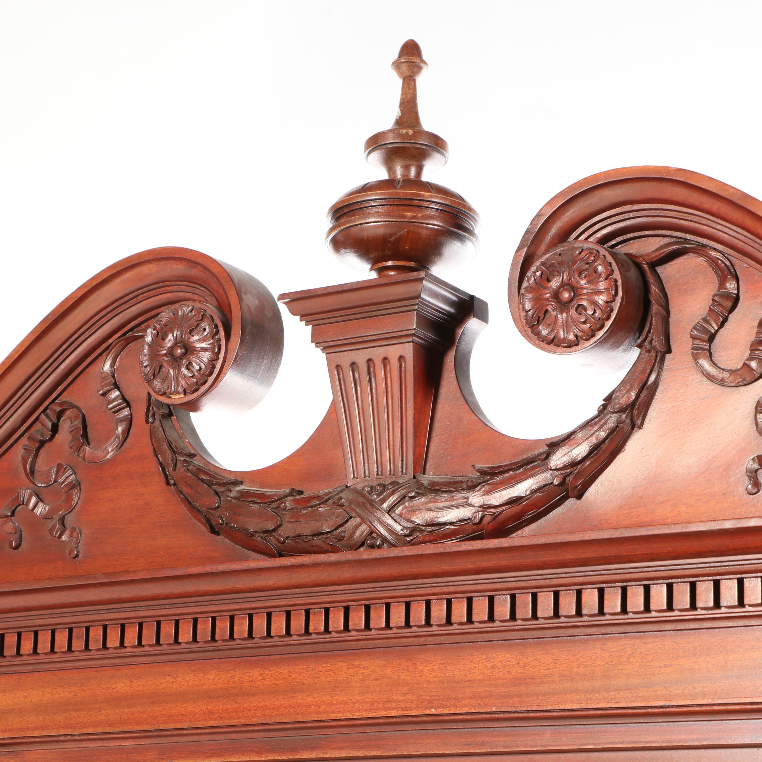 Edwardian Mahogany Mirror-Back Hall Stand, Early 20th Century