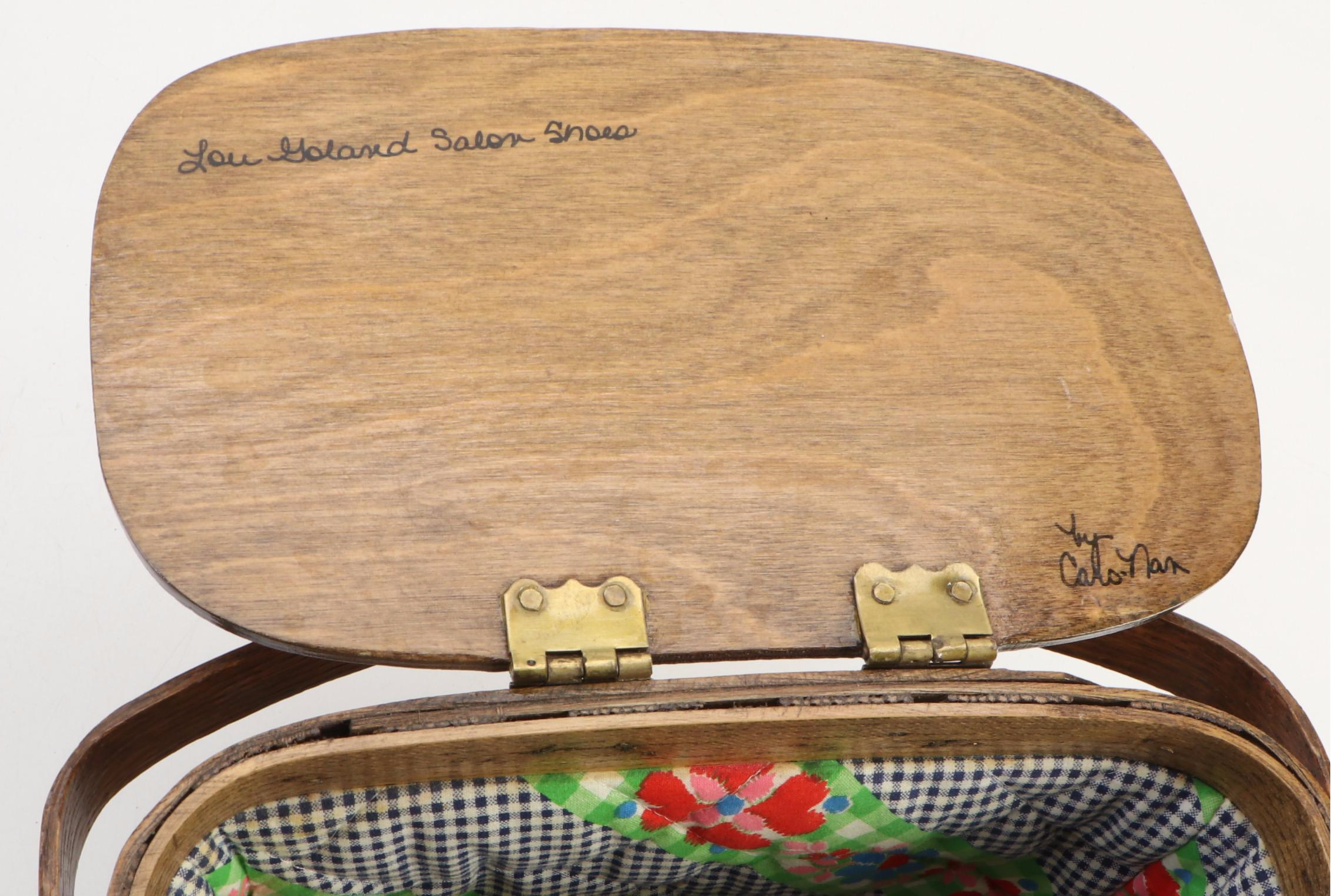 Caro-Nan Wooden Basket Purse with Hand-Painted Cincinnati Highlights