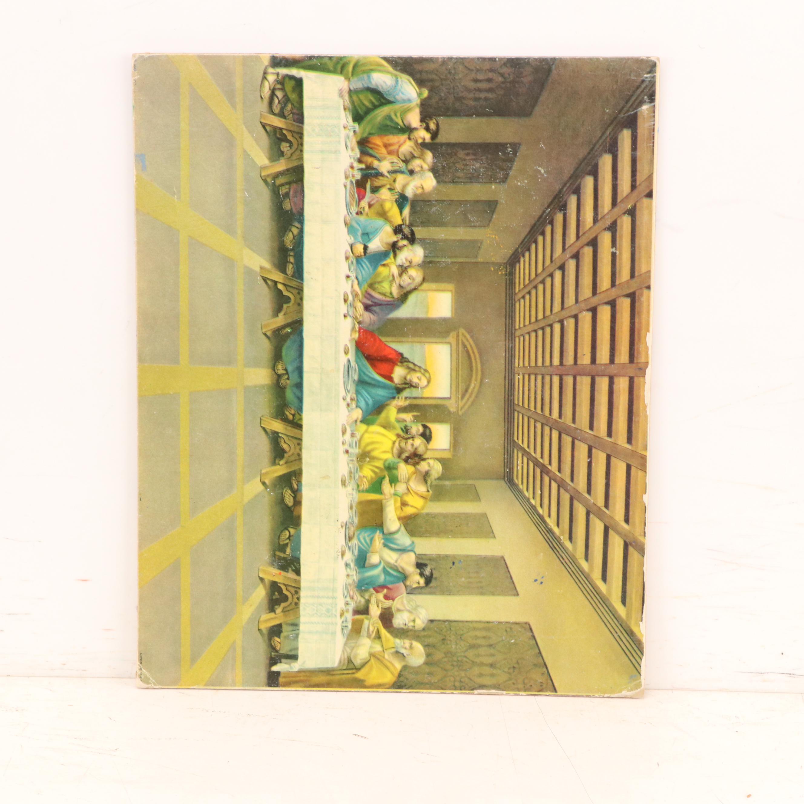 Gladys Pearl Ranstead Figural Rural Landscape Oil Painting, Late 20th Century