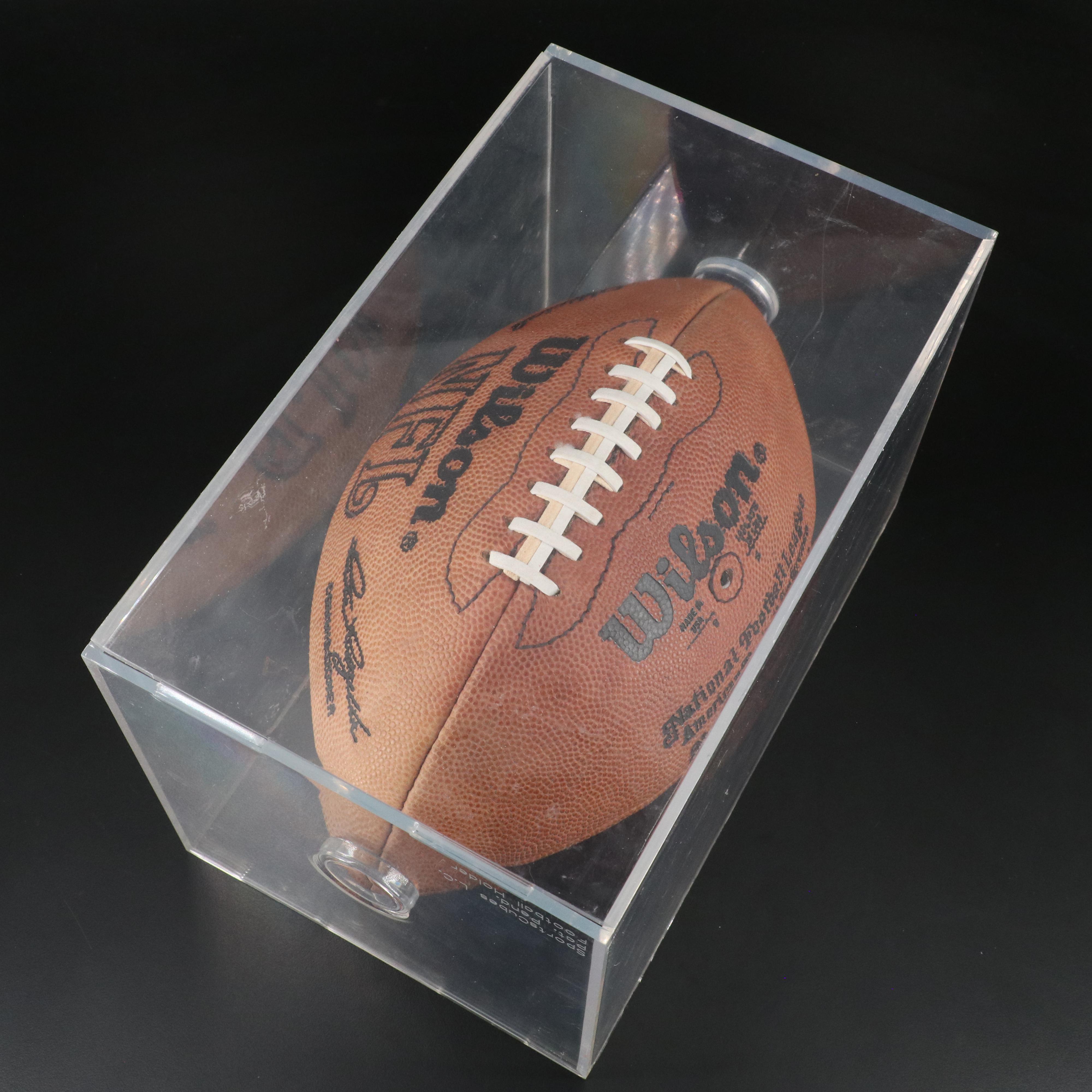 Herschel Walker Signed Wilson Official NFL Football with Display