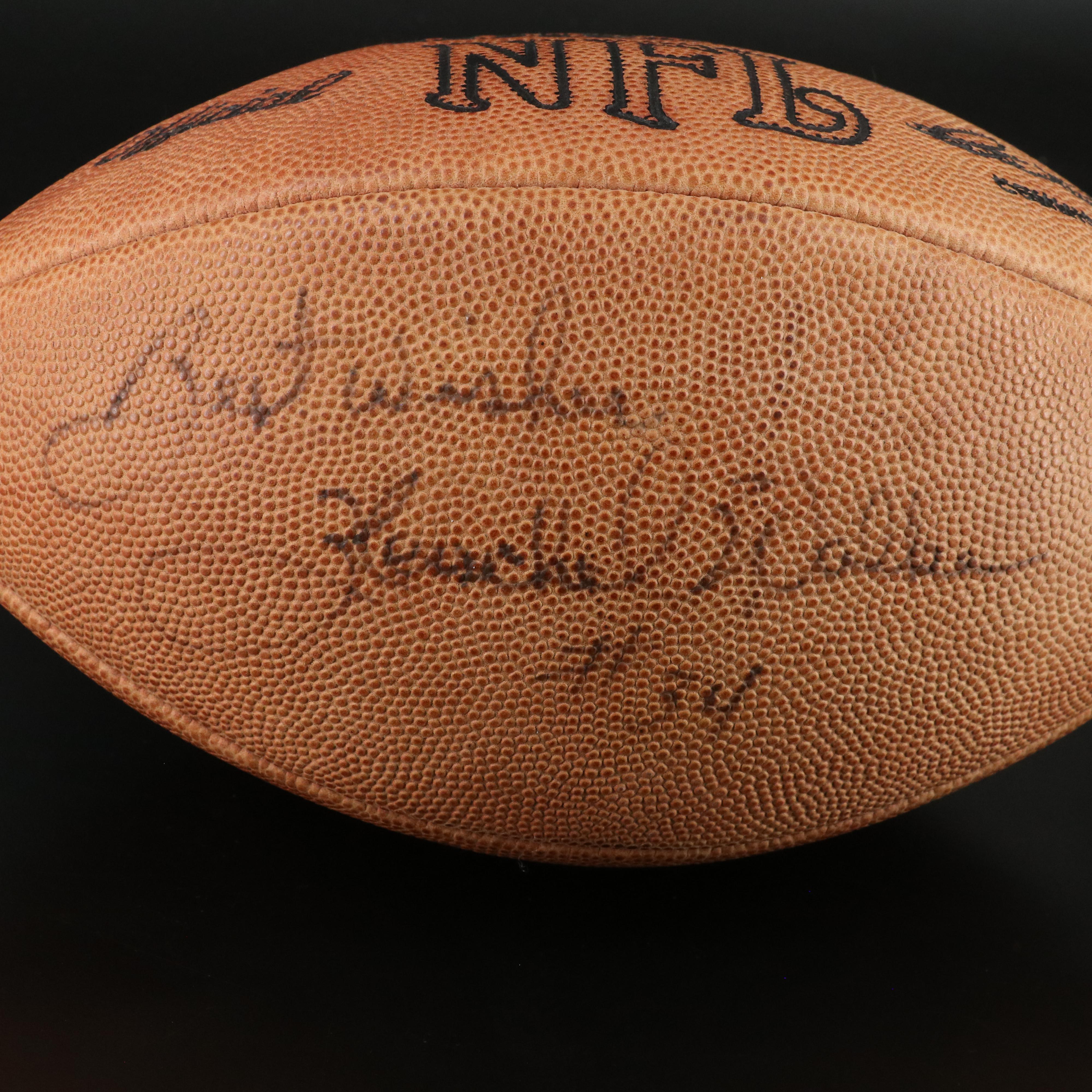 Herschel Walker Signed Wilson Official NFL Football with Display