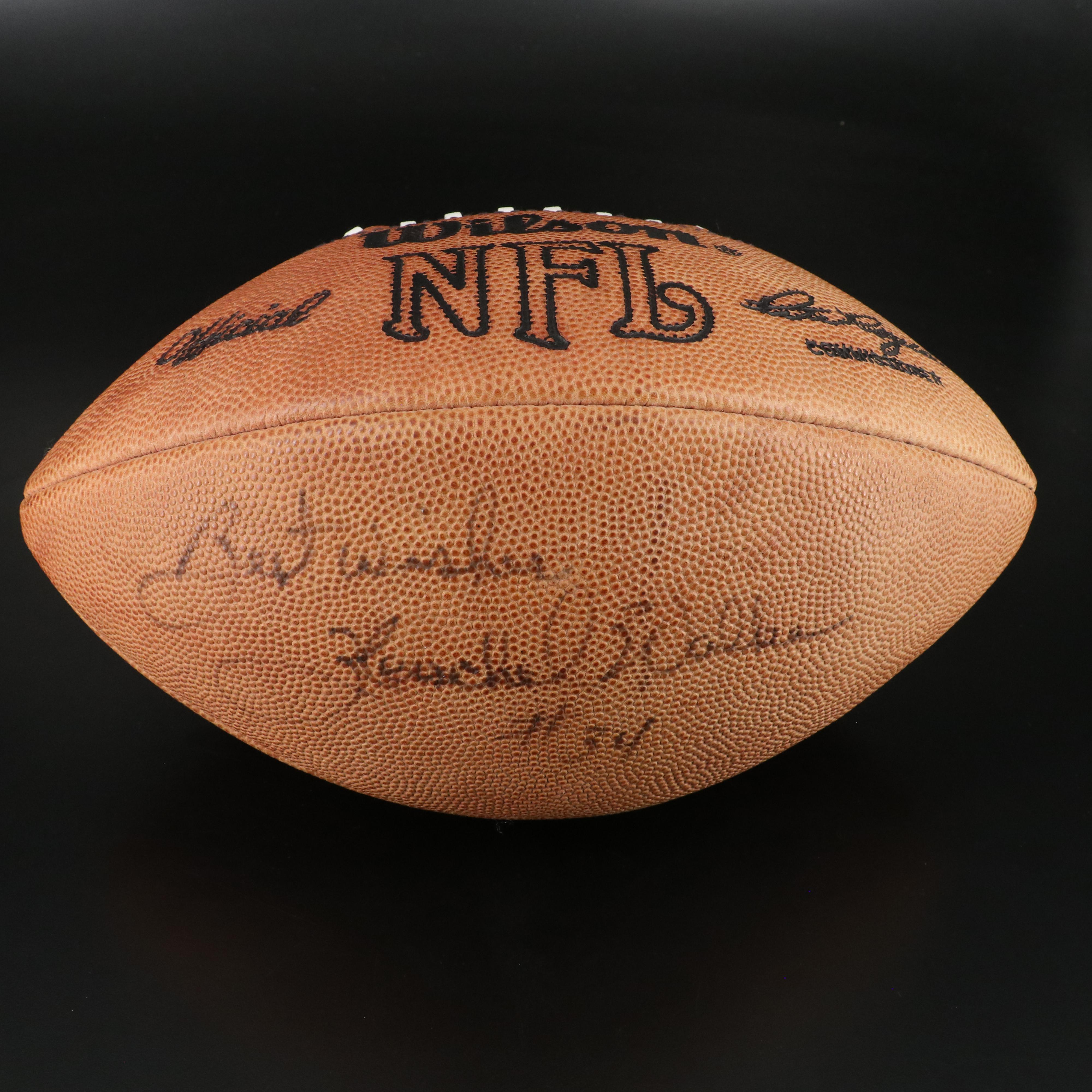 Herschel Walker Signed Wilson Official NFL Football with Display