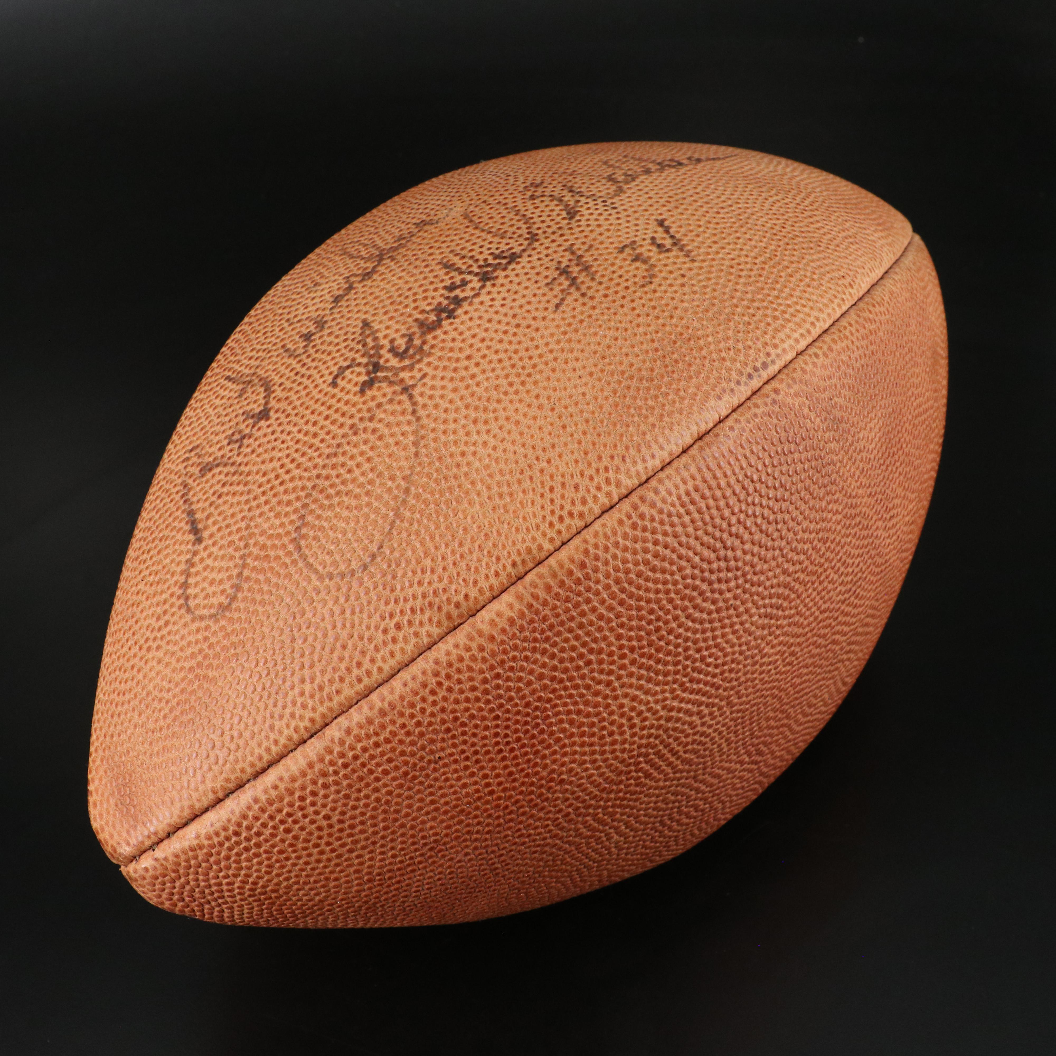 Herschel Walker Signed Wilson Official NFL Football with Display