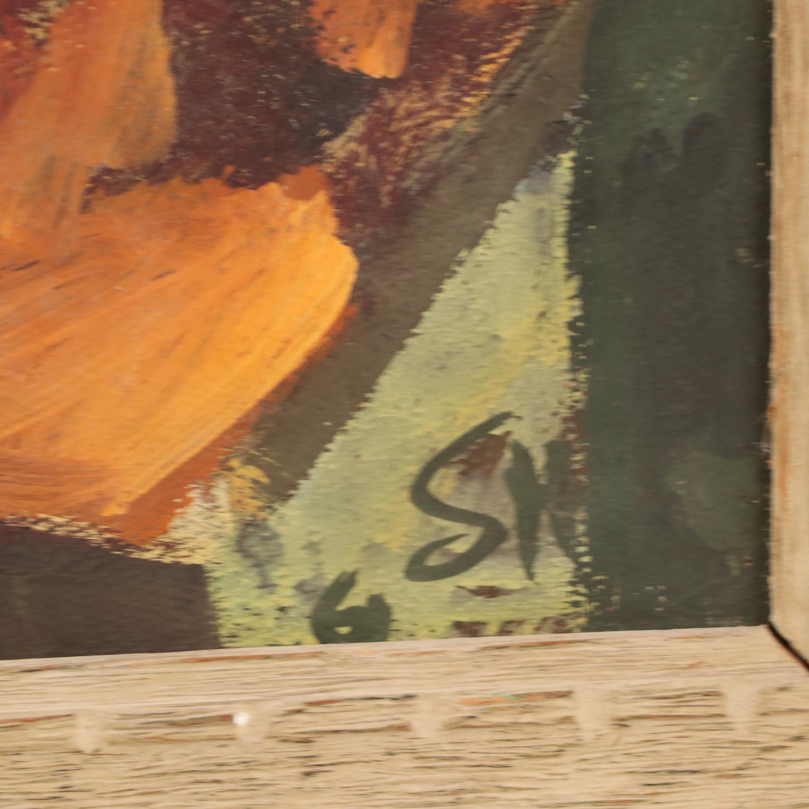 Serge Hollerbach Figural Modern Oil Painting, 1961