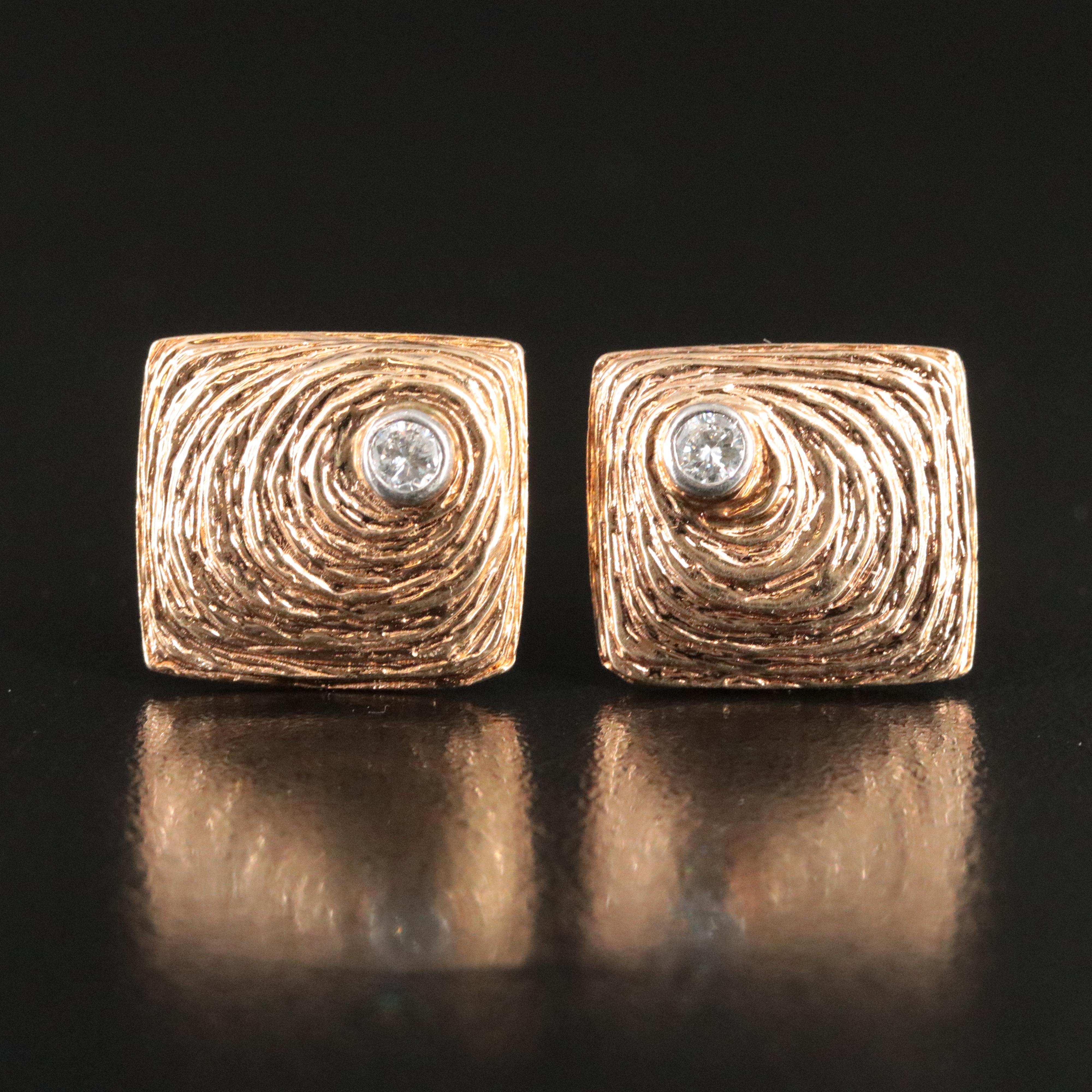 Vintage Larter & Sons 14K 0.30 CTW Diamond Cufflinks