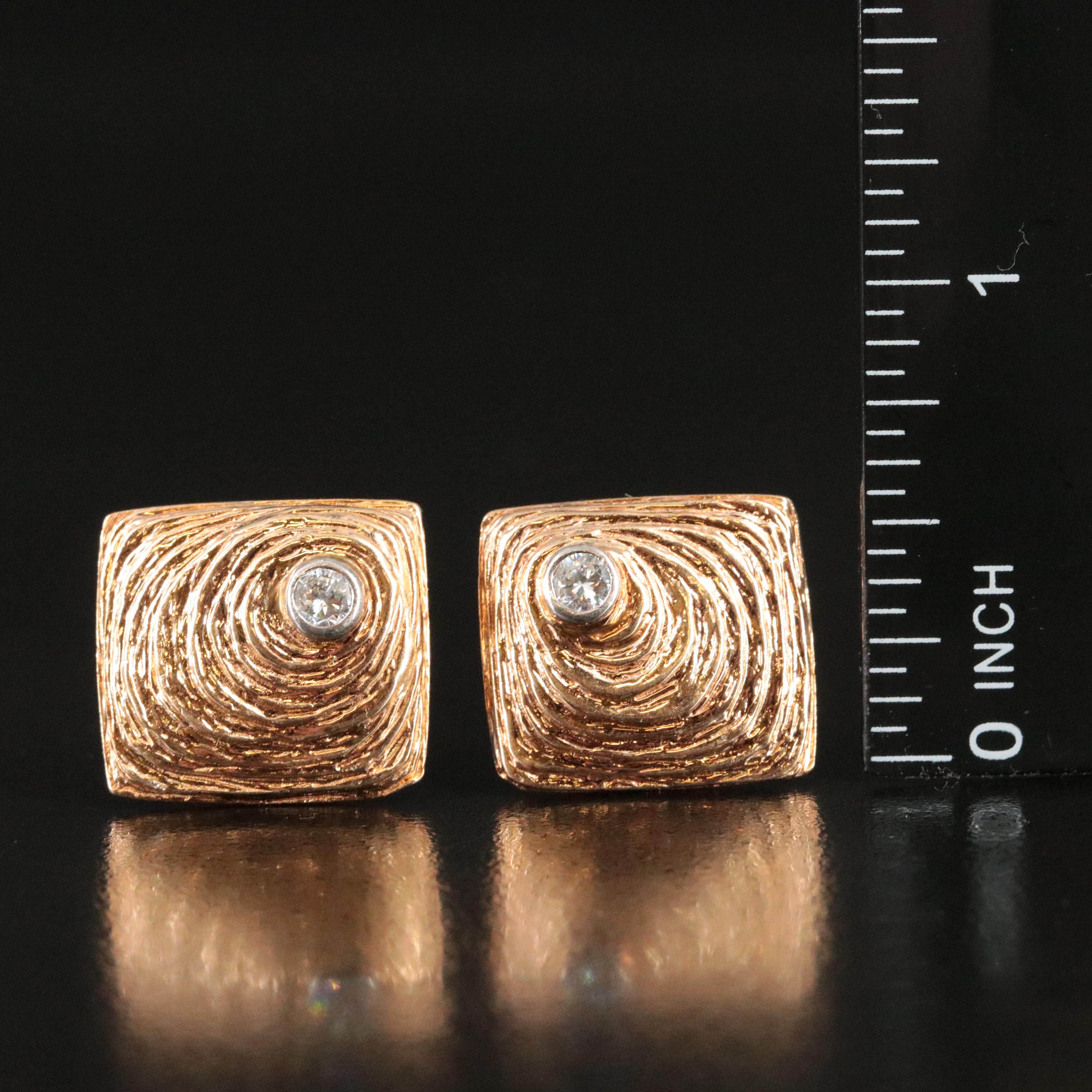 Vintage Larter & Sons 14K 0.30 CTW Diamond Cufflinks