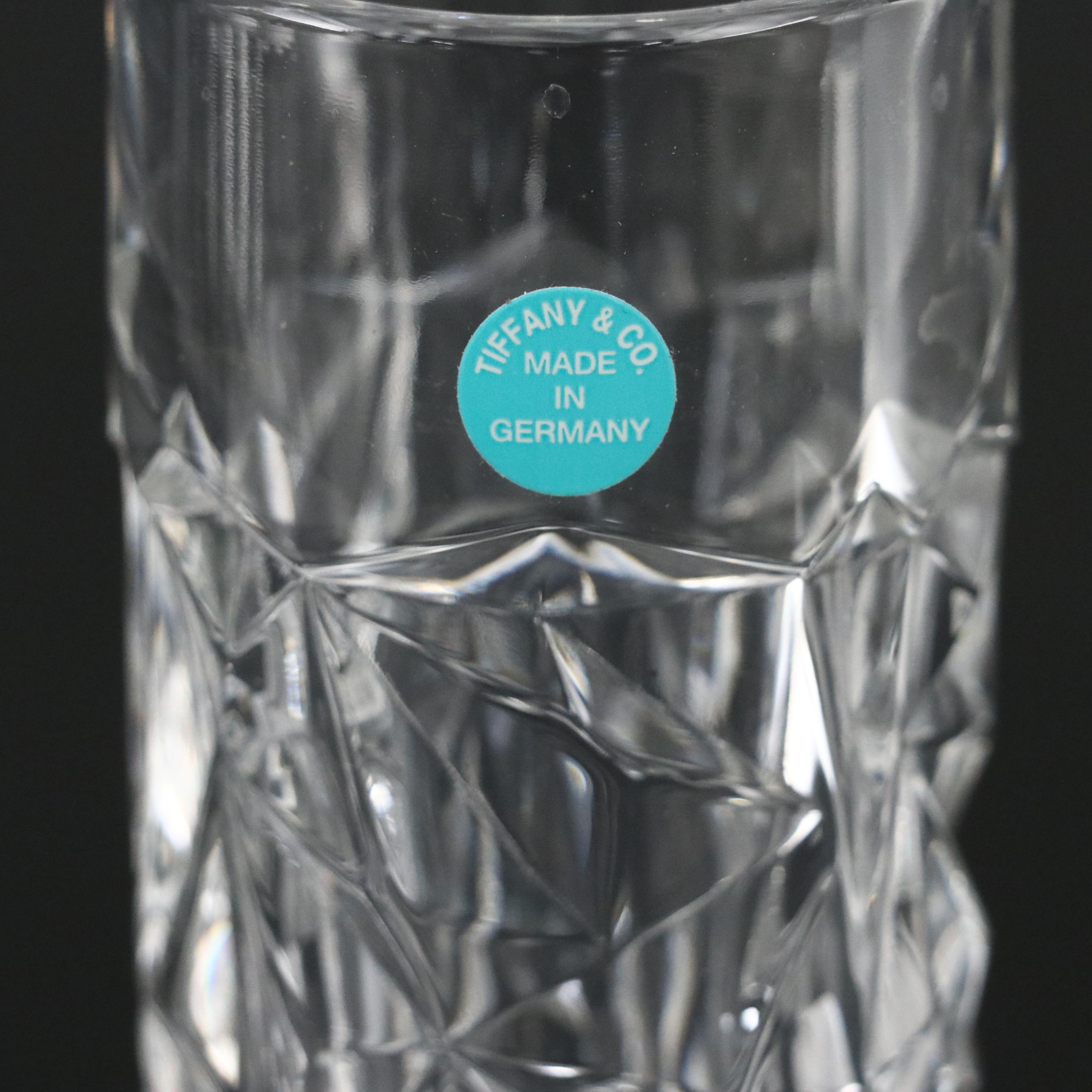 Tiffany & Co. "Rock Cut" Crystal Vase with Orrefors "San Michele" Crystal Bowl