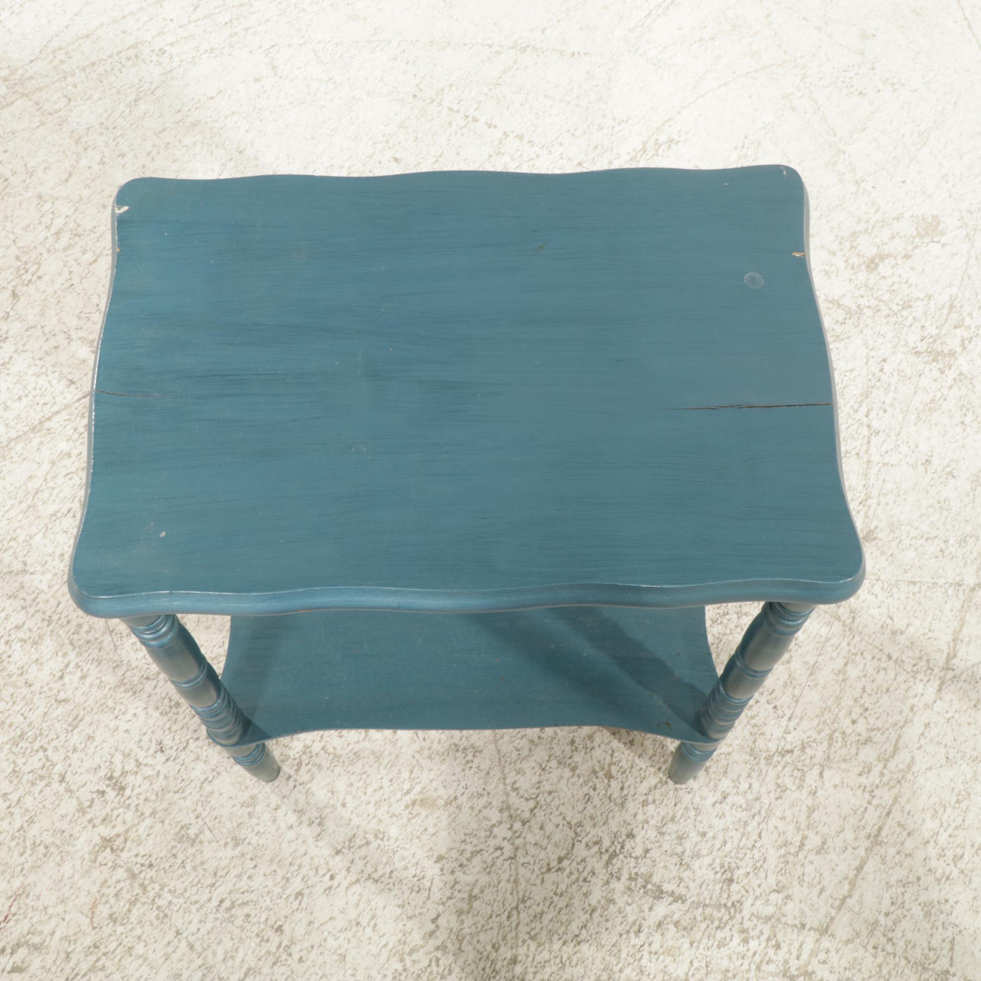 Painted Two-Tier Accent Table, Late 20th Century