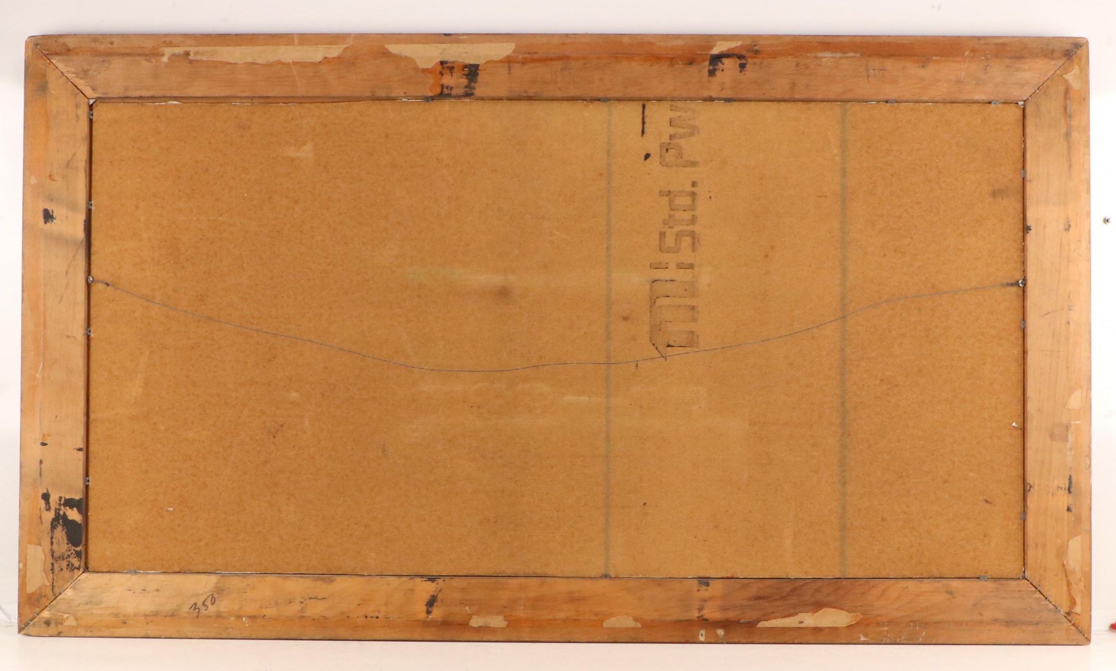 B. Black Abstract Landscape Acrylic Painting