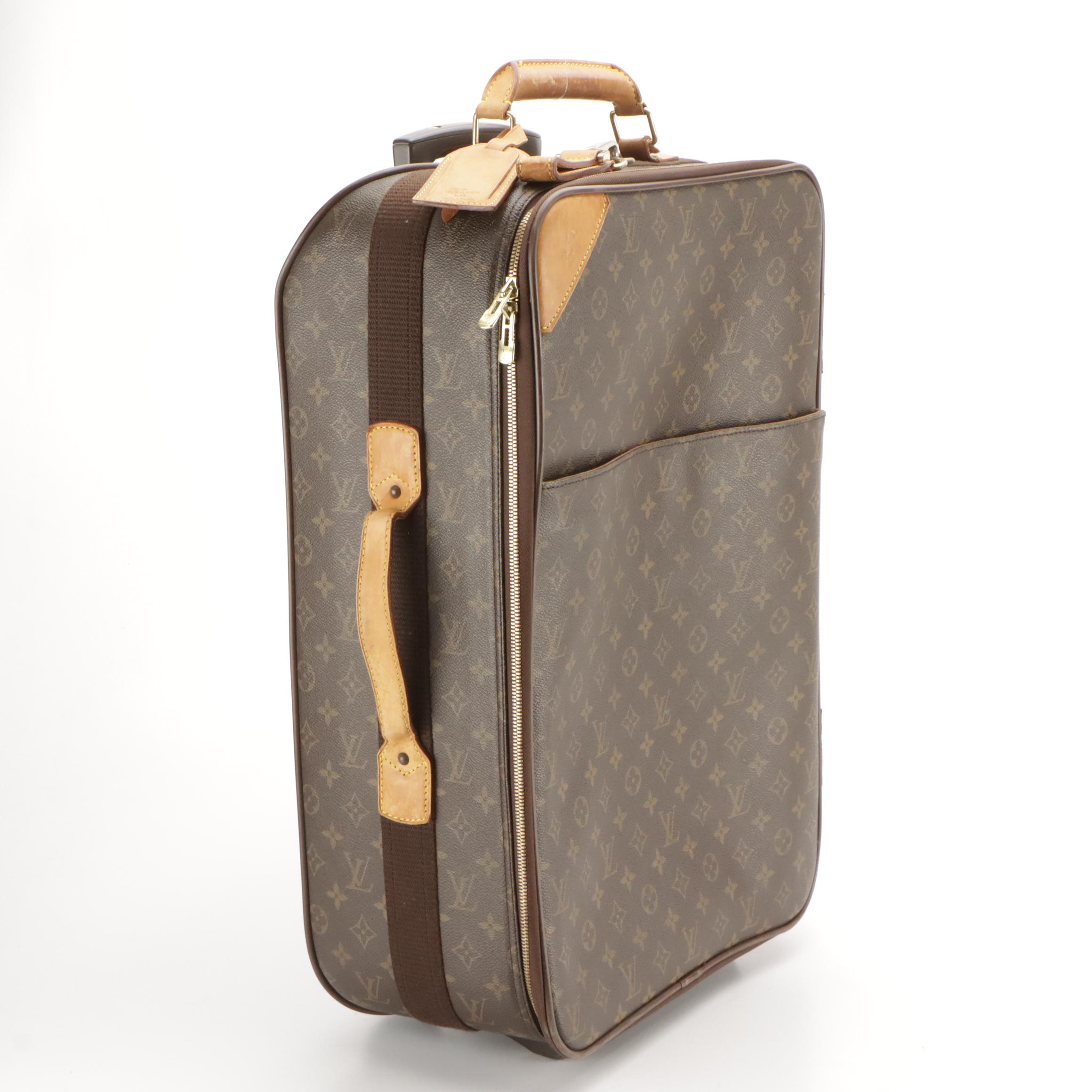 Louis Vuitton Pégase 55 Trolley Case in Monogram Canvas and Vachetta Leather