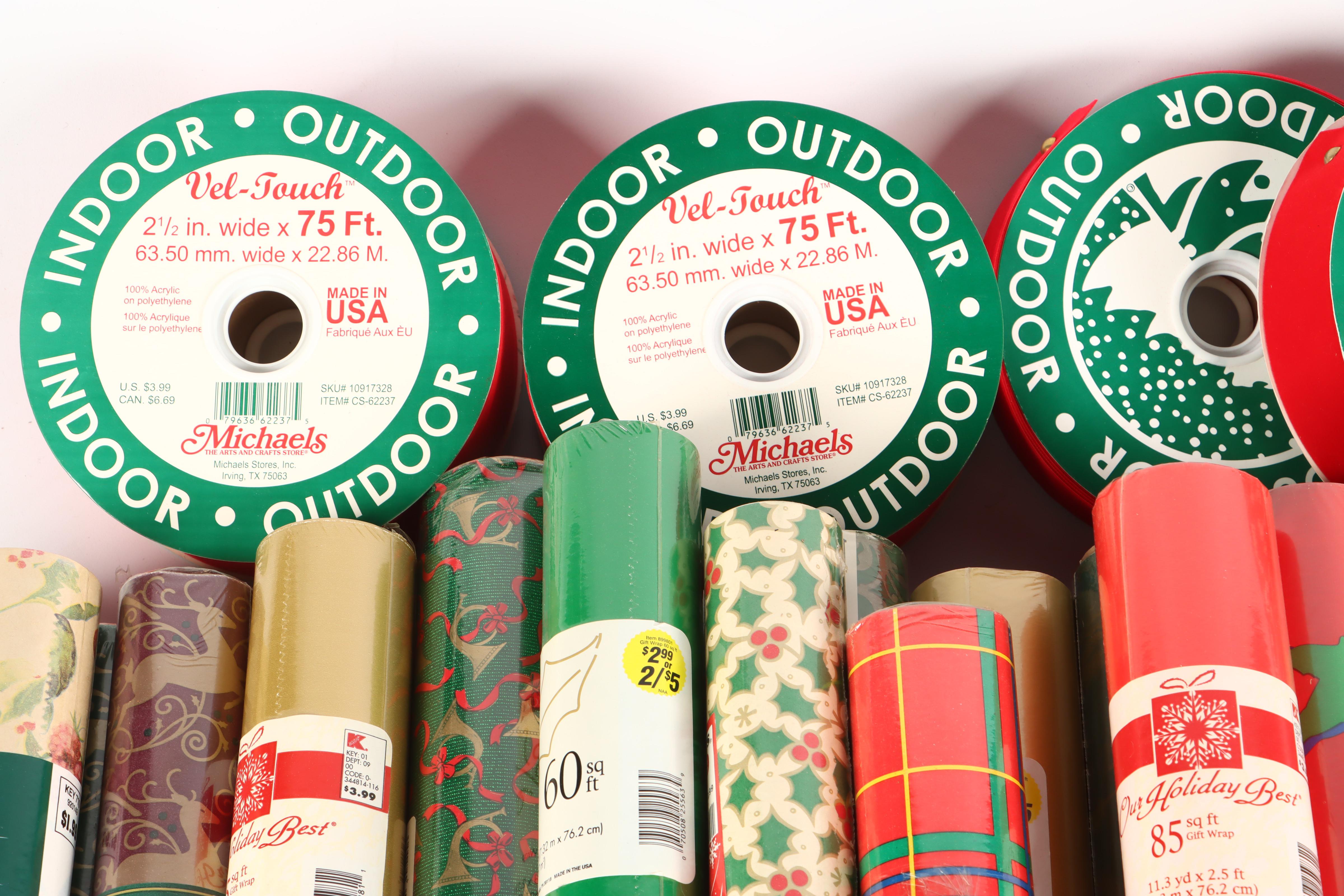 Hallmark Color Studio, Kirkland, and More Christmas Wrapping Paper and Ribbon